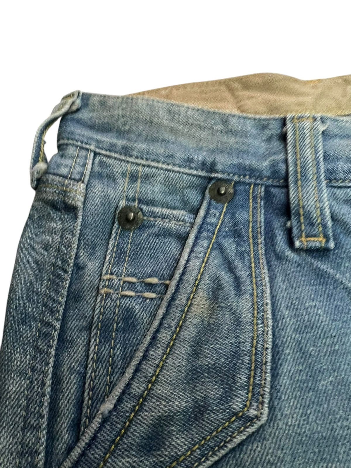 Levi's × Levi's Vintage Clothing 🌈90’s Style Levis Lot 907 Distress Mud Wash Flare Jean Japan Size US 28 / EU 44 - 16 Thumbnail