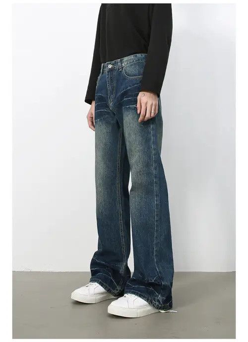 VIBE American retro washed distressed straight bootcut jeans Size US 32 / EU 48 - 4 Thumbnail