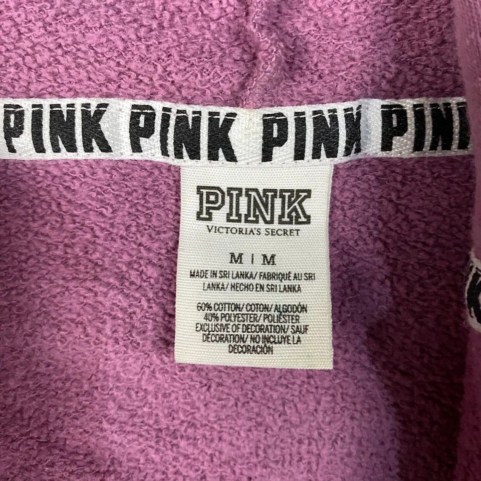 Victoria's Secret Victoria's Secret PINK Hoodie Women's Medium 1/4 Zip Cotton Size M / US 6-8 / IT 42-44 - 3 Thumbnail
