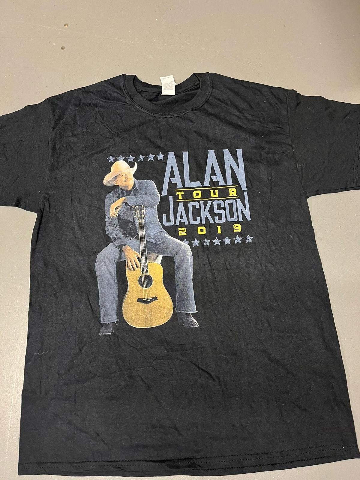 Gildan Alan Jackson Tour T-Shirt 2019 - Vintage Cotton Tee Size US L / EU 52-54 / 3 - 2 Thumbnail