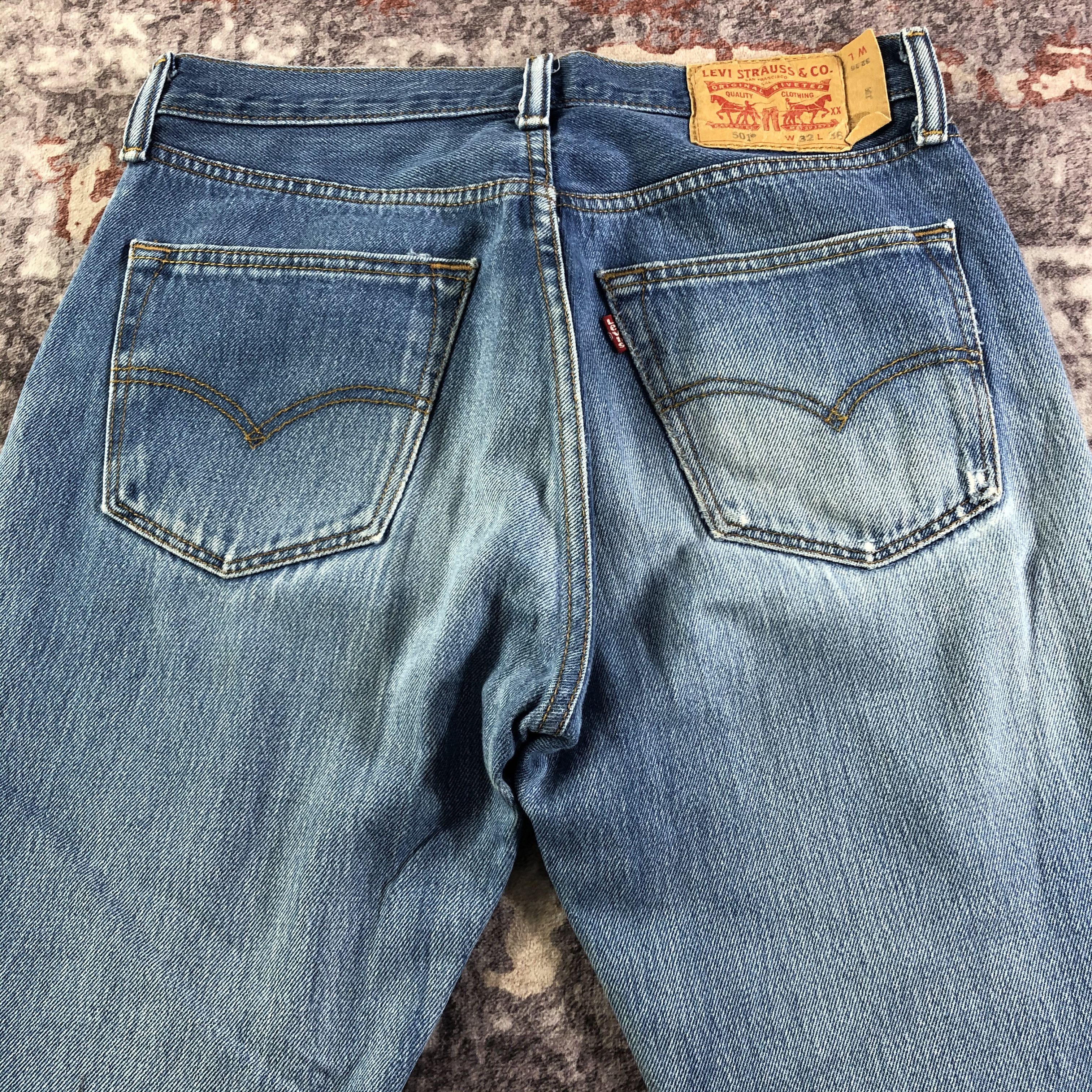 Levi's Vintage Blue Wash Levis 501 Jeans-JM3310 Size US 30 / EU 46 - 5 Thumbnail