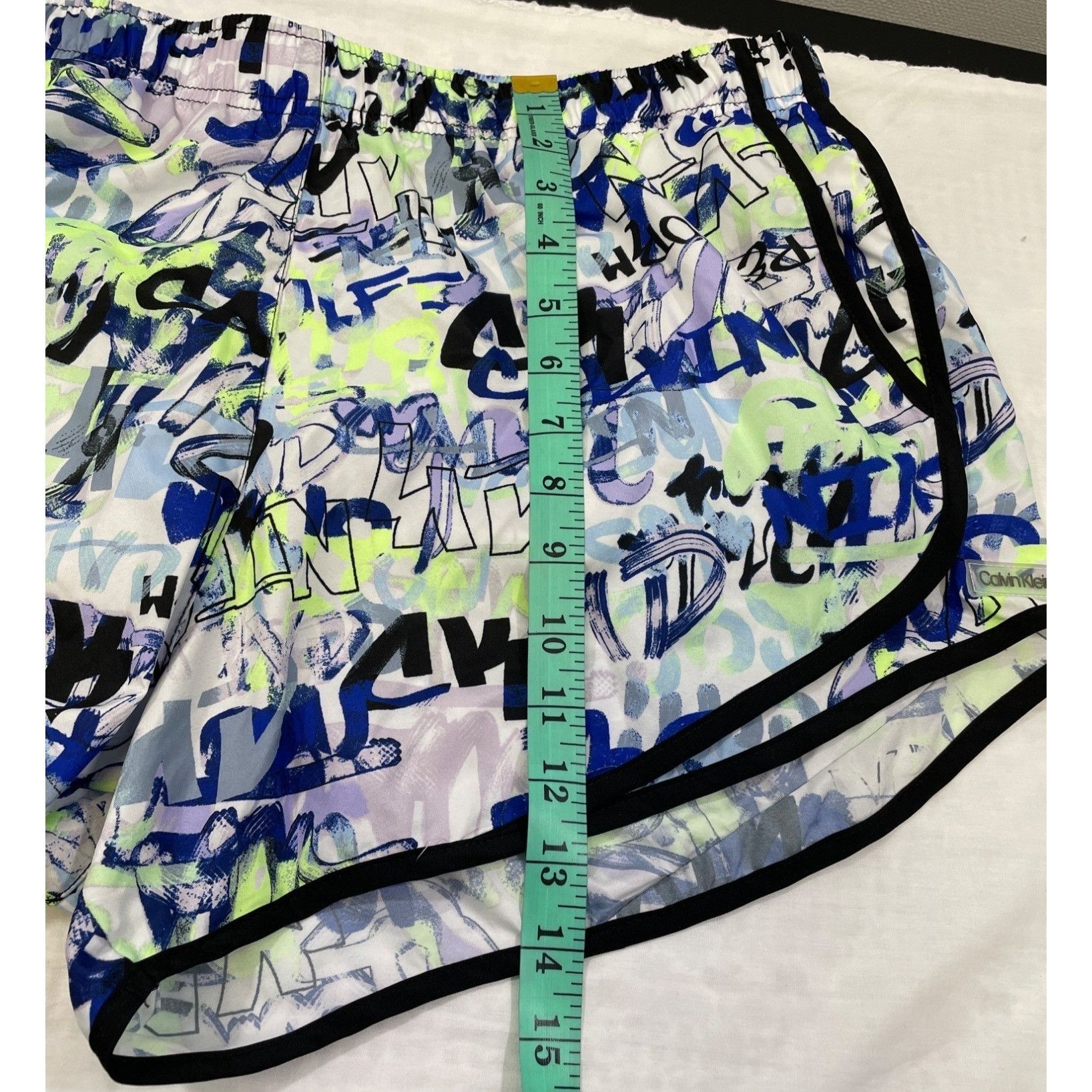 Calvin Klein Calvin Klein Women's Blue/Multi Graphic Running Shorts Size Size 38" / US 16 / IT 52 - 5 Thumbnail