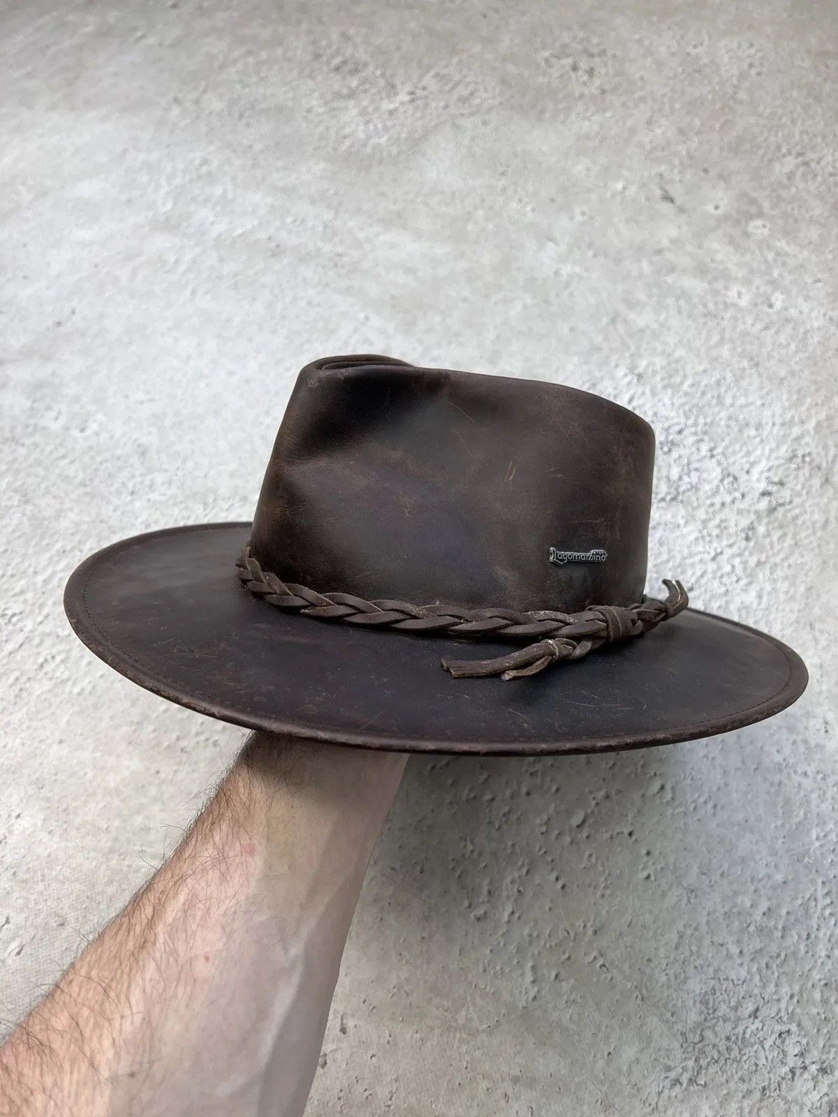 Western Rise Vintage western leather cowboy hat Lagomarsino y2k Size ONE SIZE - 2 Thumbnail