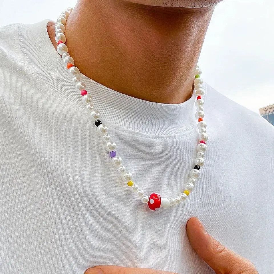 Chain x Jewelry Colorful Necklace in Silver, Men's