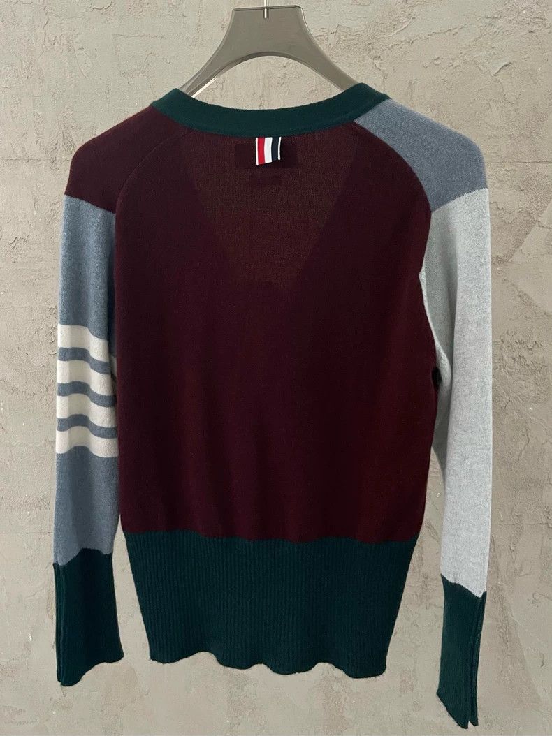 Thom Browne Thom browne Colorful stitching four-striped cashmere cardig Size US M / EU 48-50 / 2 - 5 Thumbnail