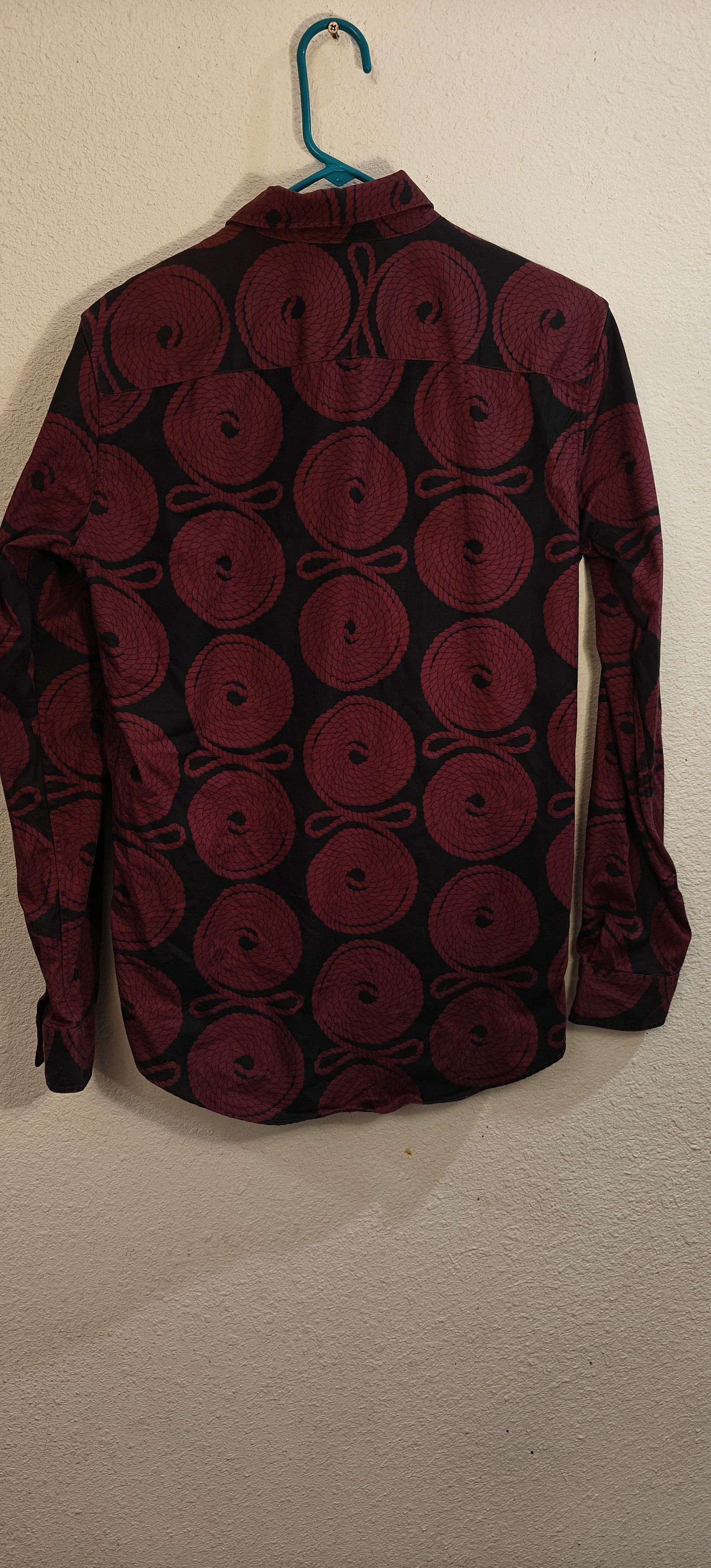 A.P.C. APC Red and Black Rope Spiral Button Down Size US S / EU 44-46 / 1 - 2 Thumbnail