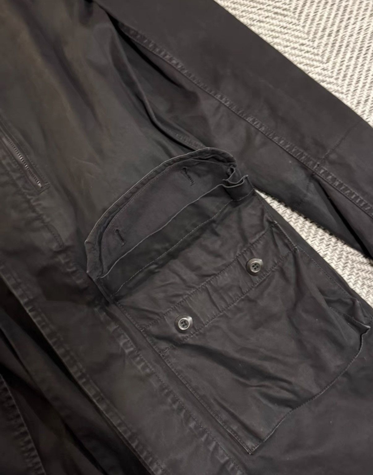 Attachment Attachment Waxed Coating Trench Coat K24 Size US L / EU 52-54 / 3 - 3 Thumbnail