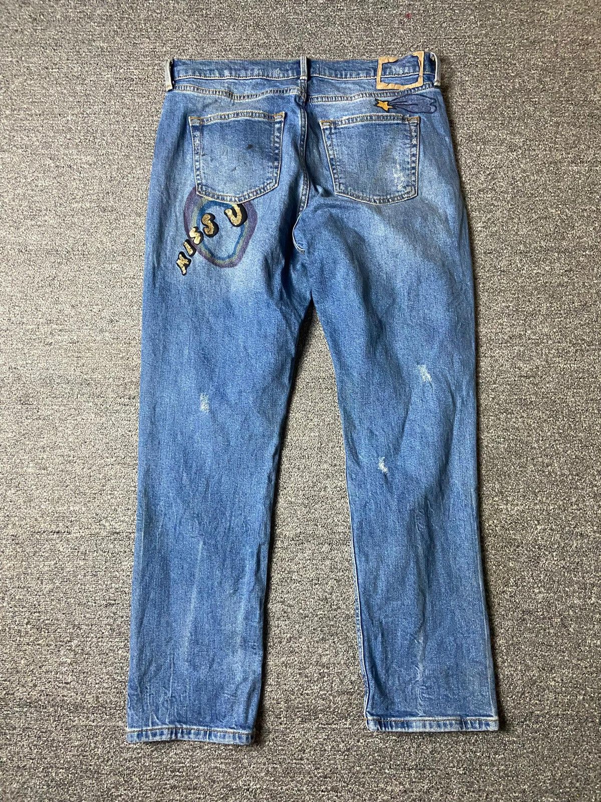 Zara Zara Women Embroidered Distressed Jeans (145) Size 31" - 2 Thumbnail