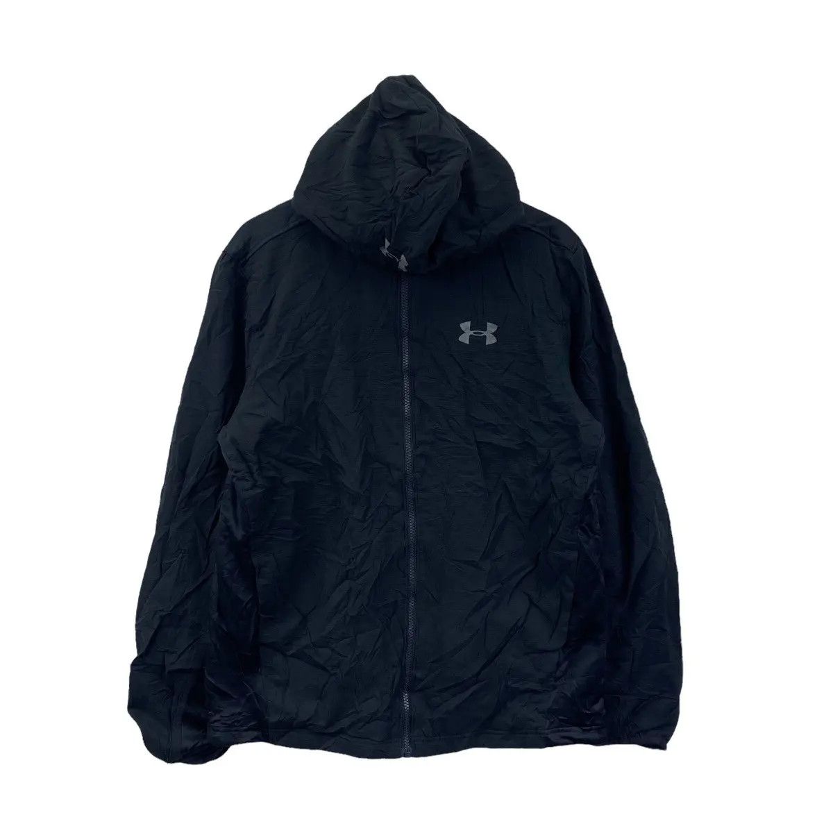 Under Armour Vtg UNDER ARMOUR LOOSE Black Minimalist Jacket Windbreaker Size US L / EU 52-54 / 3 - 1 Thumbnail