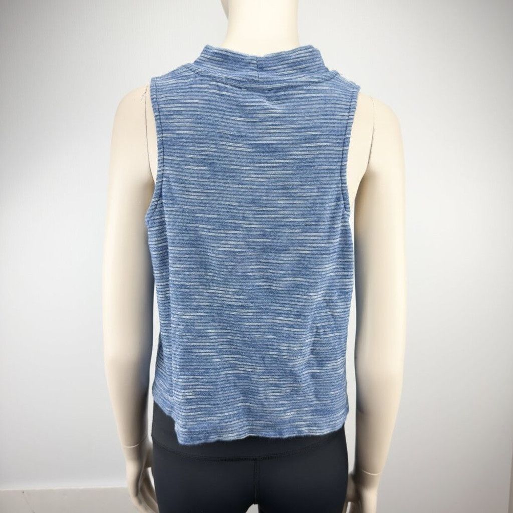 Anthropologie ANTHROPOLOGIE Postmark Large Blue White Mock Neck Tank Sz M Size M / US 6-8 / IT 42-44 - 3 Thumbnail