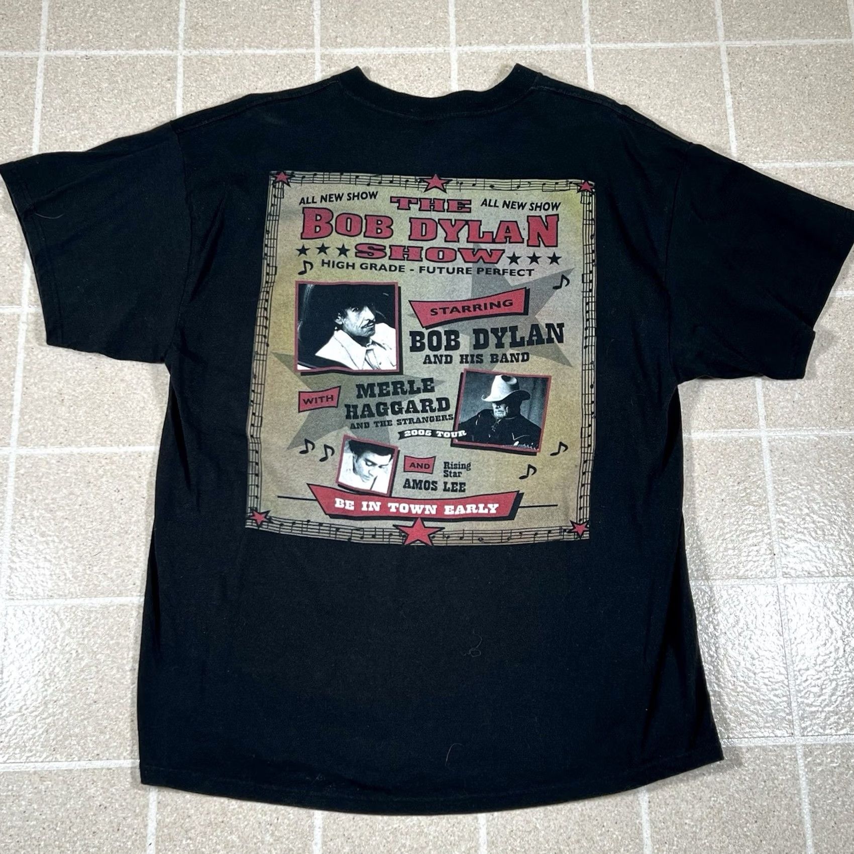 Delta VINTAGE Bob Dylan RAP TEE Merle Haggard Amos Lee Tour Shirt XL Men Black T-Shirt 2005 Bestseller Size US XL / EU 56 / 4 - 3 Thumbnail