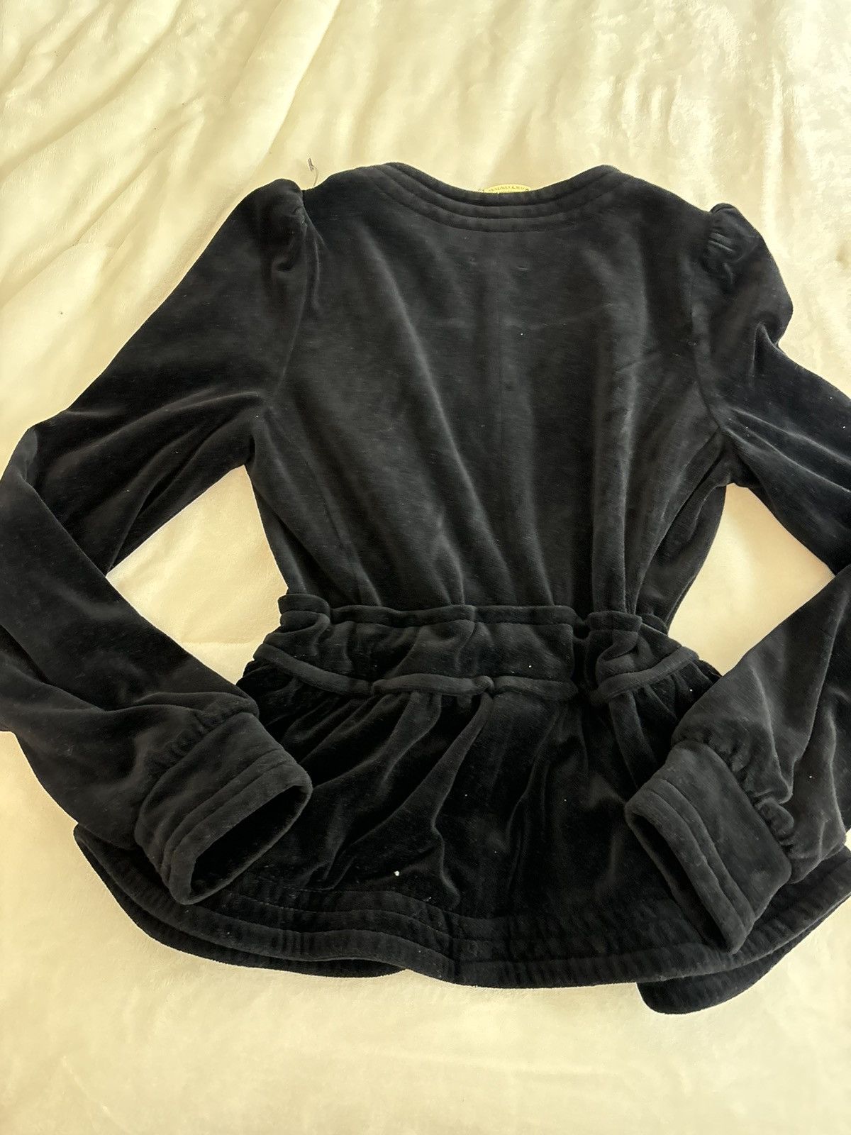 Juicy Couture Vintage Juicy Couture Black Velour Peplum Hem Belt Tie Long Size M / US 6-8 / IT 42-44 - 10 Thumbnail