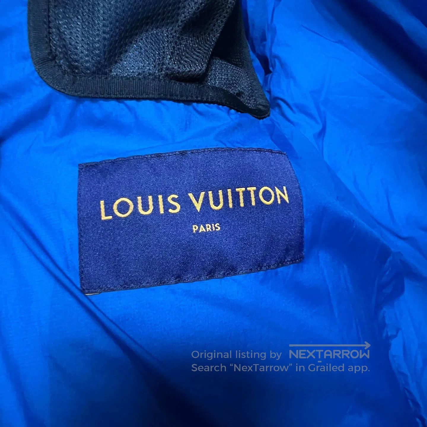 Louis Vuitton blue logo printed hooded puffer jacket. Size US M / EU 48-50 / 2 - 3 Thumbnail