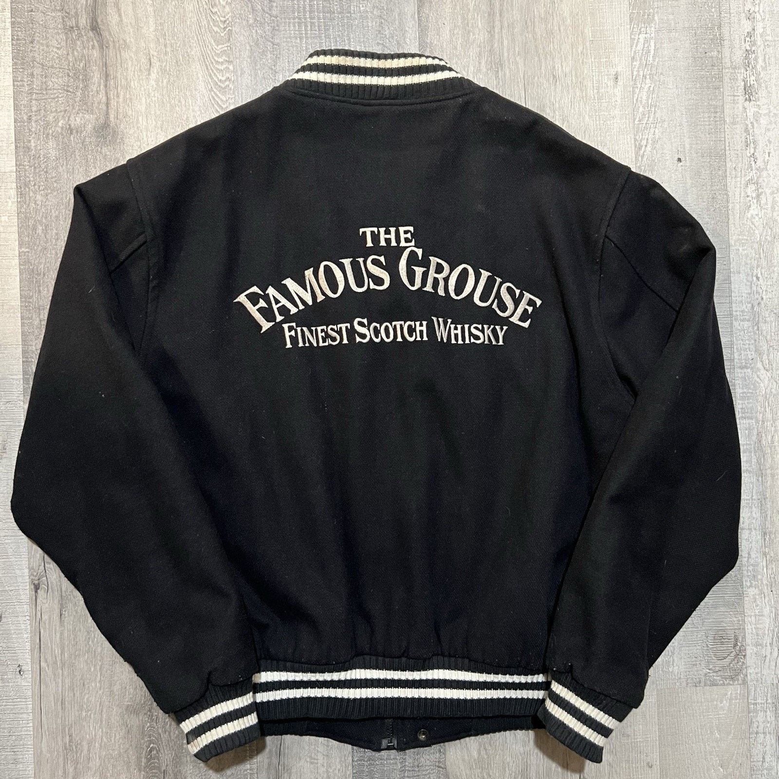 Other The Famous Grouse Scotland Rugby Black Wool Bomber Jacket Size US XL / EU 56 / 4 - 2 Thumbnail