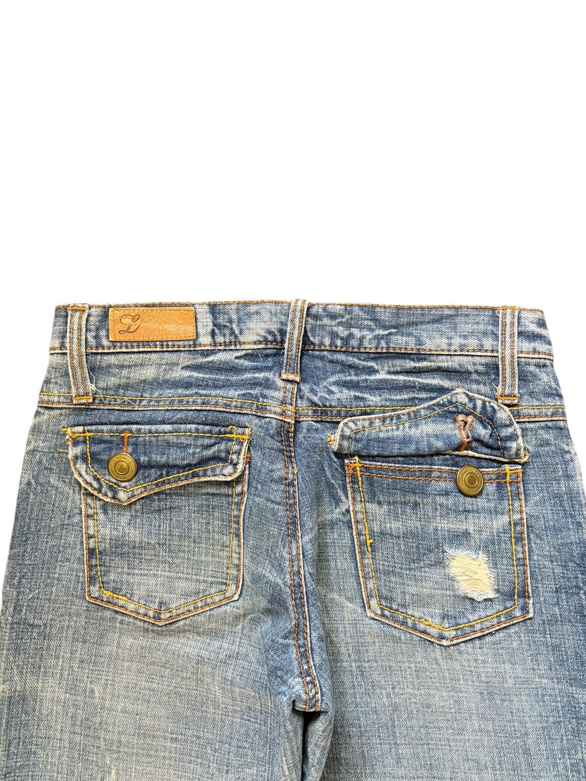 Hysteric Glamour Vintage Japanese Brand Distress Low Rise Flare Jeans Size 27" / US 4 / IT 40 - 4 Thumbnail