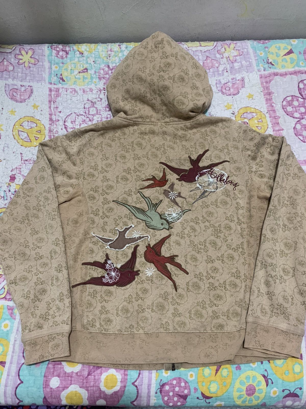 Billabong × Vintage Billabong Beige Full Zip Cotton Jacket W/Hood Size US XL / EU 56 / 4 - 8 Thumbnail