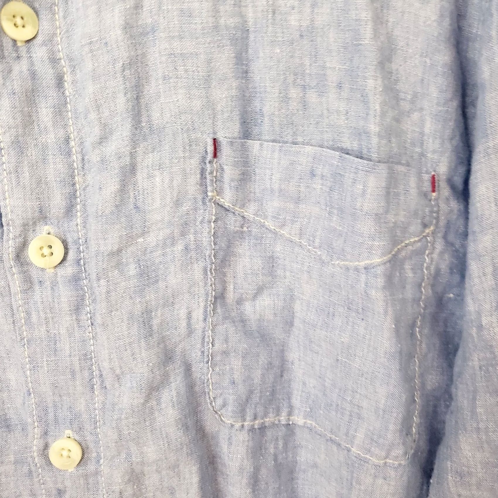 Tommy Bahama VINTAGE Tommy Bahama Shirt 2XL Men's Blue Linen Long Sleeve Button-Up Collared Casual Travel Party Wedding Size US XXL / EU 58 / 5 - 4 Thumbnail