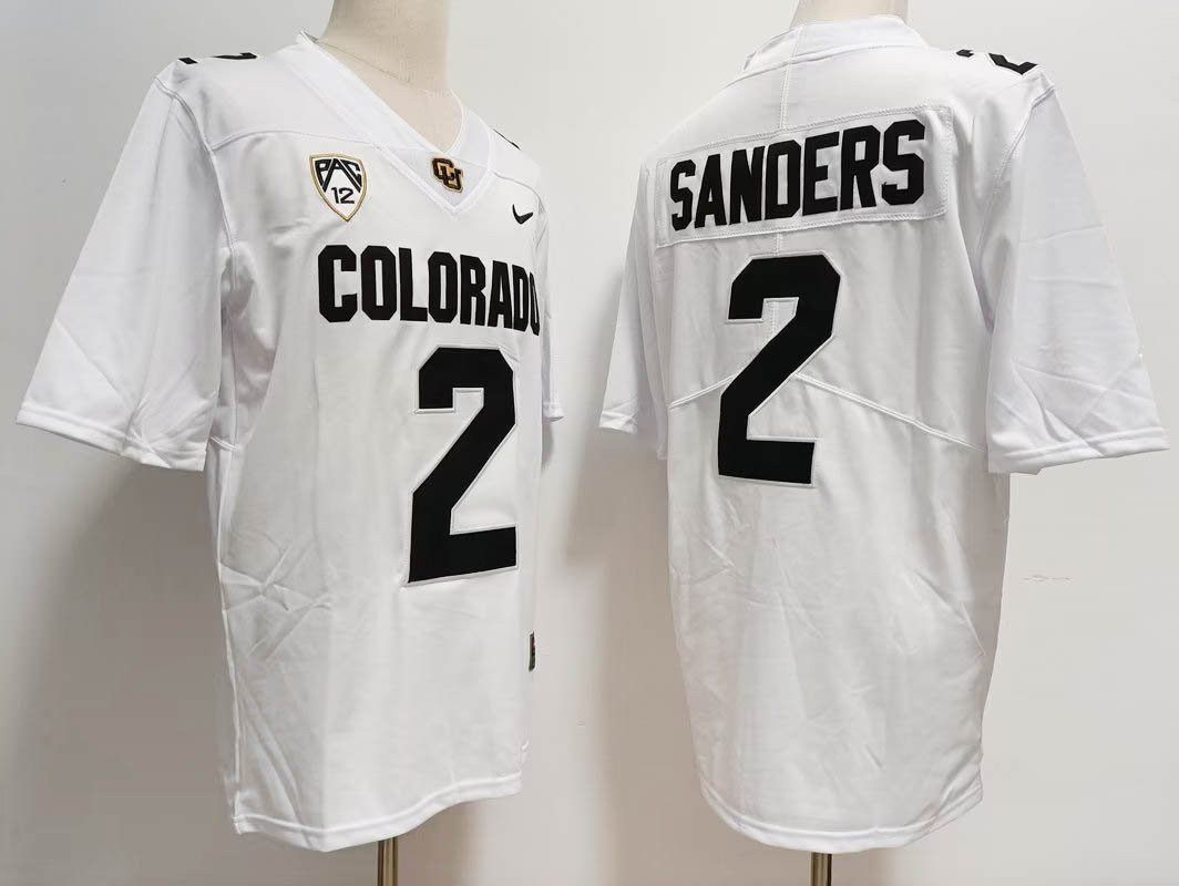 Custom Shedeur Sanders 2023 Buffaloes 2 Men White Jersey Grailed