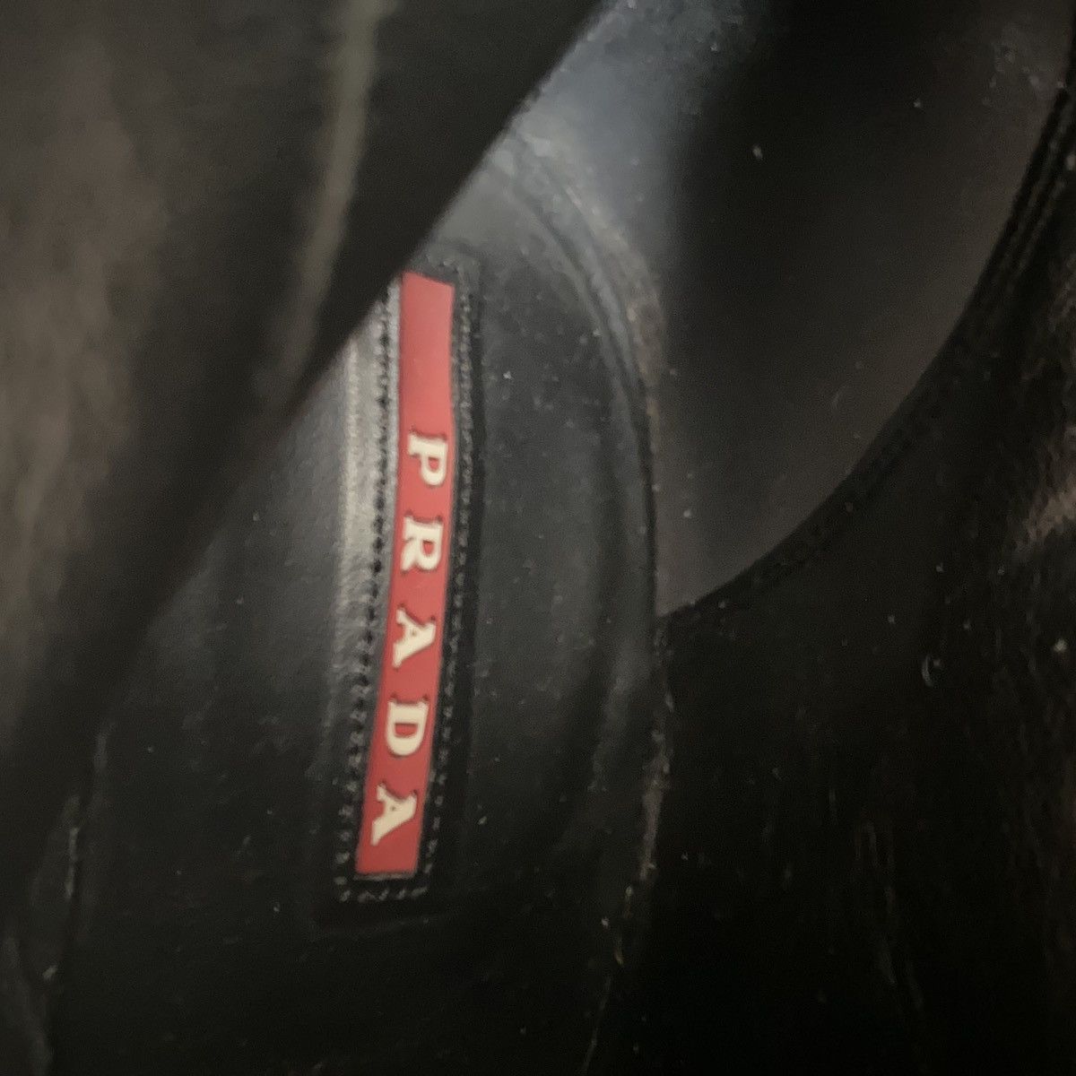 Prada Prada Contrast Stitch Logo Mid Calf Patent Leather Boots Size US 8 / IT 38 - 5 Thumbnail