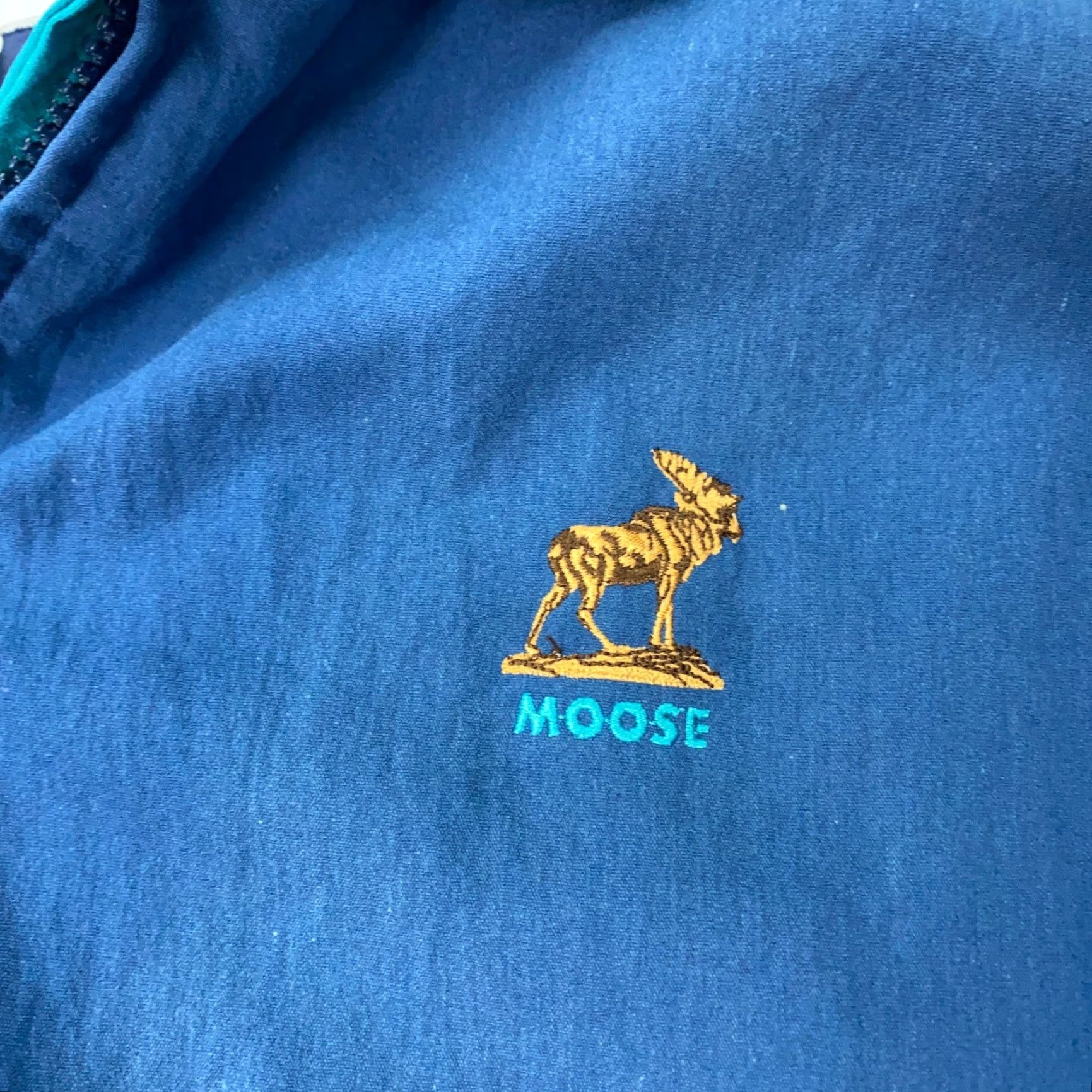 Vintage California Jacket Mens XL Blue Windbreaker Moose Embroidered Size US XL / EU 56 / 4 - 3 Thumbnail