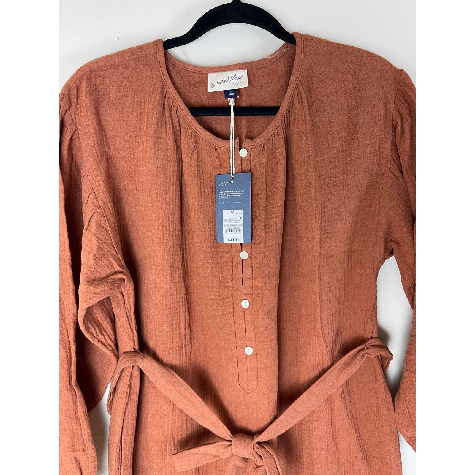 Other Women's Universal Thread Rust Balloon Sleeve Shirtdress - M Size M / US 6-8 / IT 42-44 - 3 Thumbnail