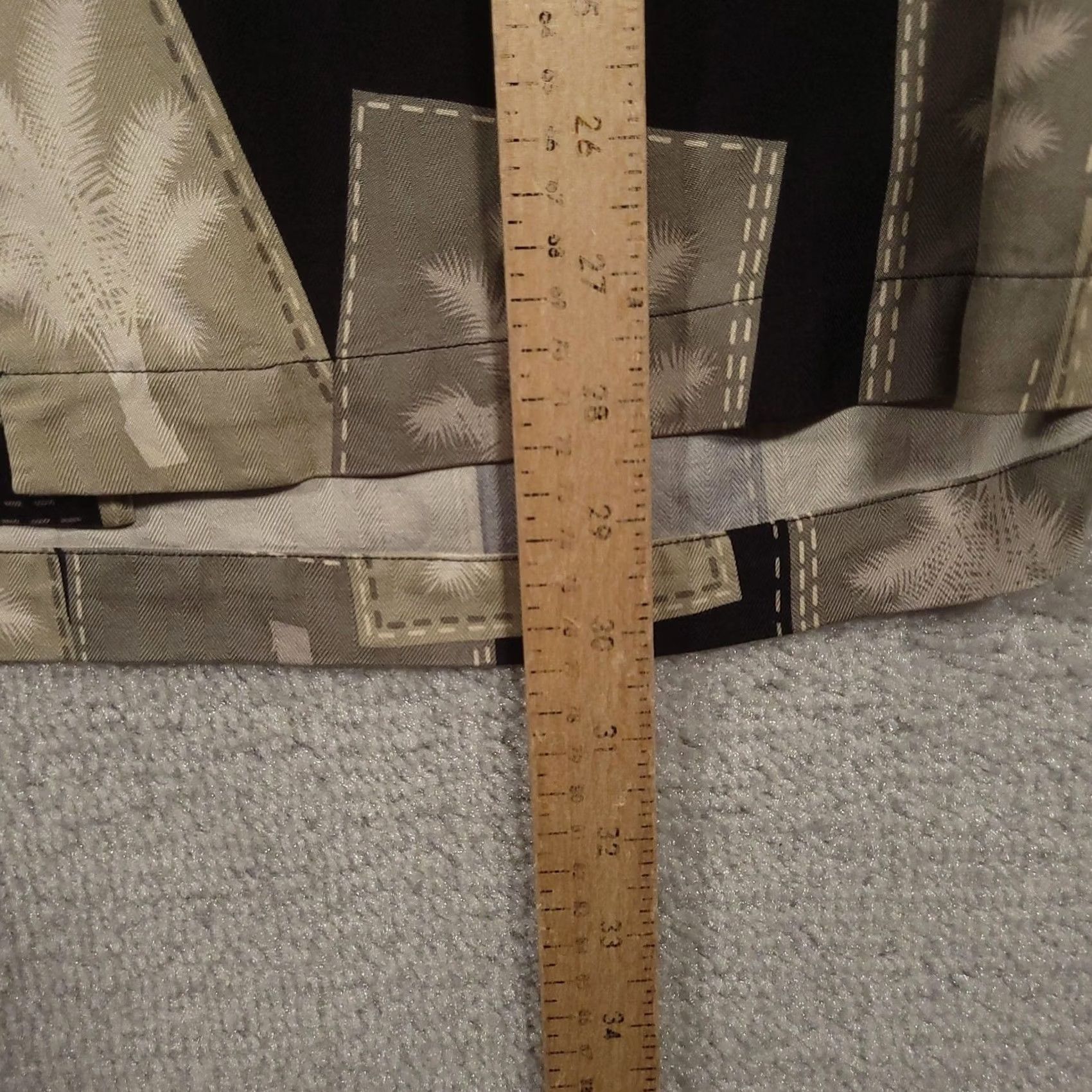 Joseph VINTAGE Joseph & Feiss Shirt Mens XL Black Gray Silk Palm Tree Hawaiian Camp Button Up Size US XL / EU 56 / 4 - 7 Thumbnail