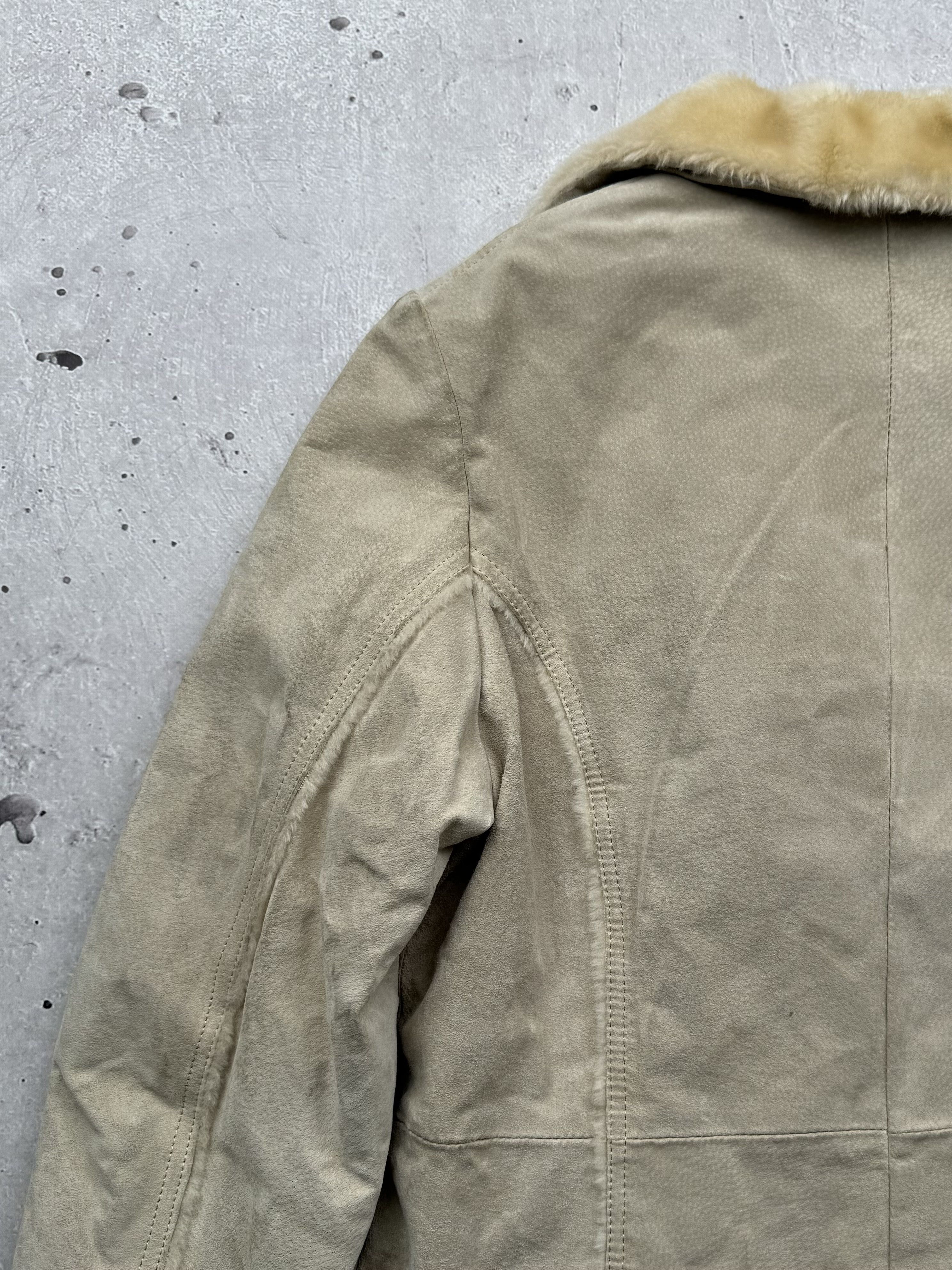 Genuine Leather × Vintage Vintage Real Leather Coat With Faux Fur Collar Size XS / US 0-2 / IT 36-38 - 9 Thumbnail
