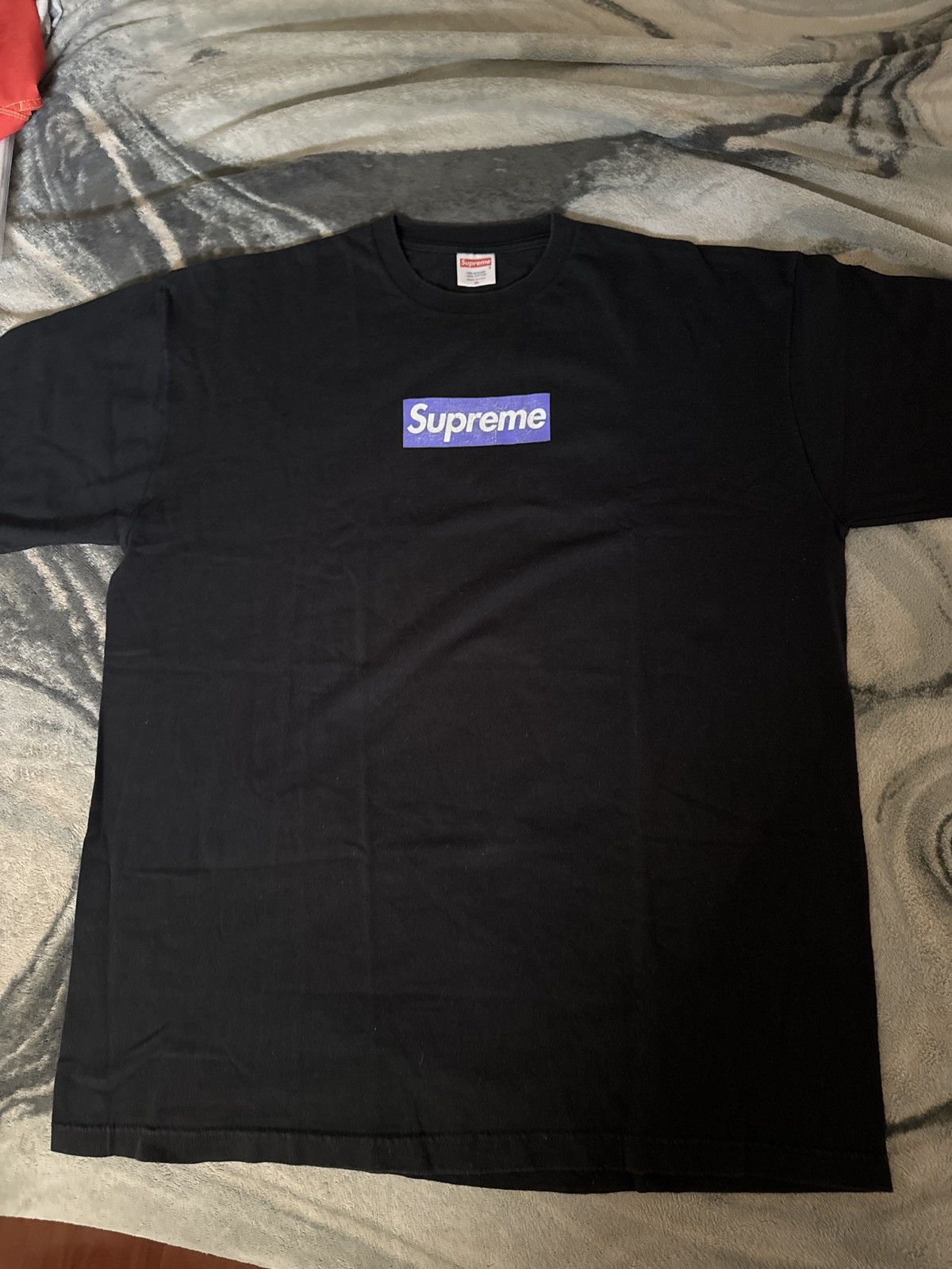 Supreme Supreme Purple on Black Box Logo Tee 2005 Grailed