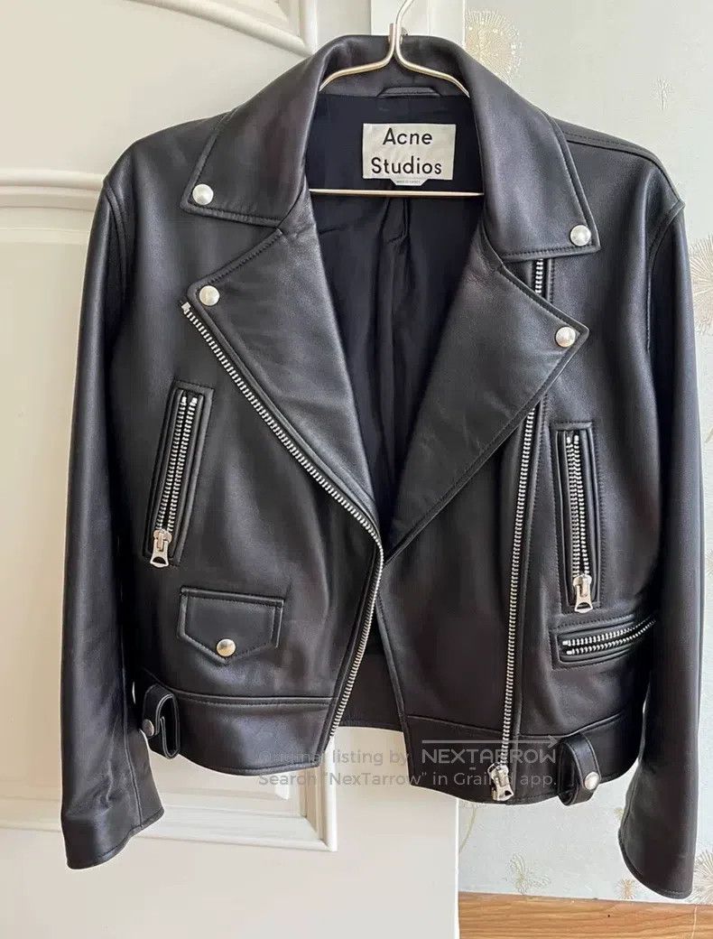 Acne Studios Acne Studios Classic Leather Jacket Size 4XL / US 24-26 - 2 Thumbnail