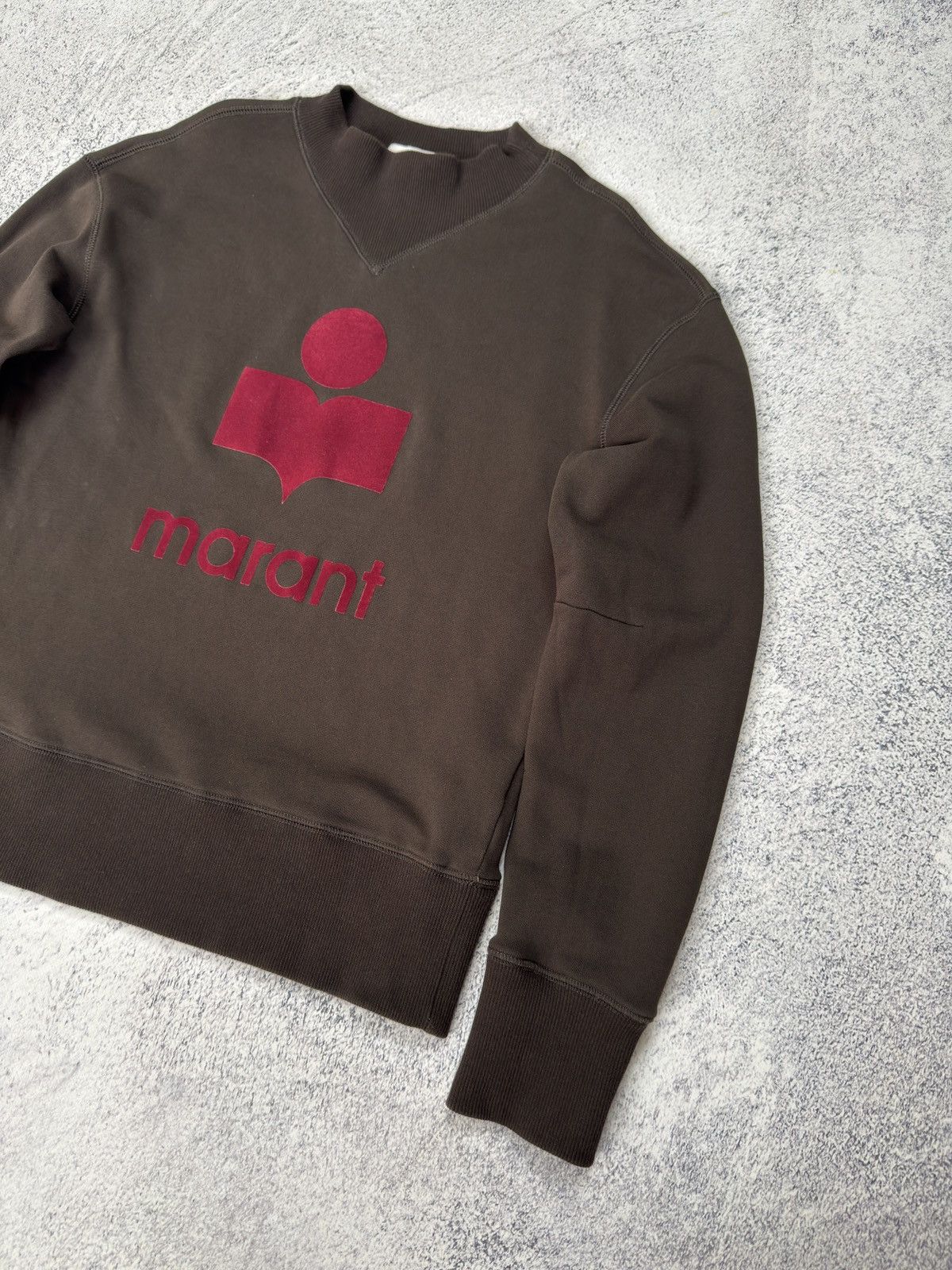 Isabel Marant Etoile Isabel Marant Étoile Milly Logo Sweatshirt Brown/Burgundy Size S / US 4 / IT 40 - 8 Thumbnail