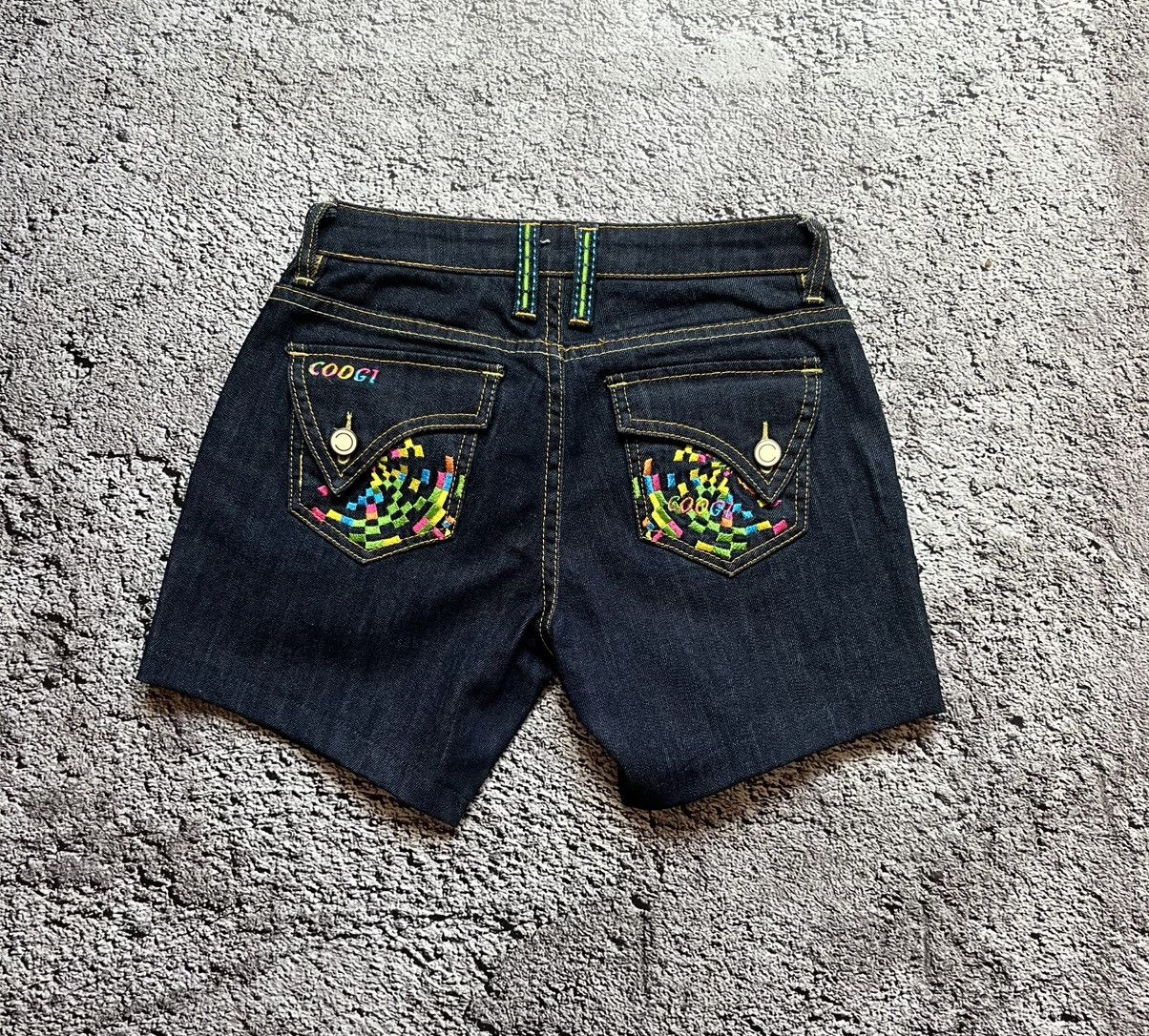 Coogi Coogi Embroidered Dark Wash Denim Shorts Size 33" - 4 Thumbnail
