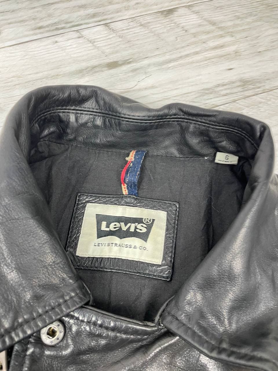 Levi's Levis Leather Biker Moto Jacket Size US L / EU 52-54 / 3 - 6 Thumbnail