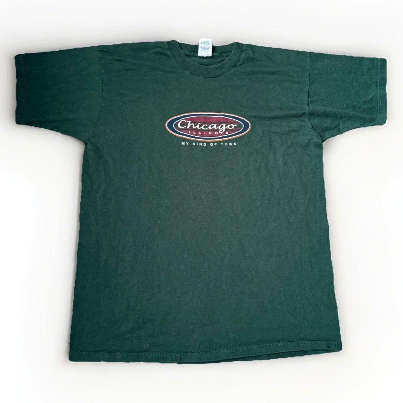 Vintage VINTAGE Chicago T Shirt Mens XL Illinois 90s My Kind of Town Green Short Sleeve Size US XL / EU 56 / 4 - 2 Thumbnail