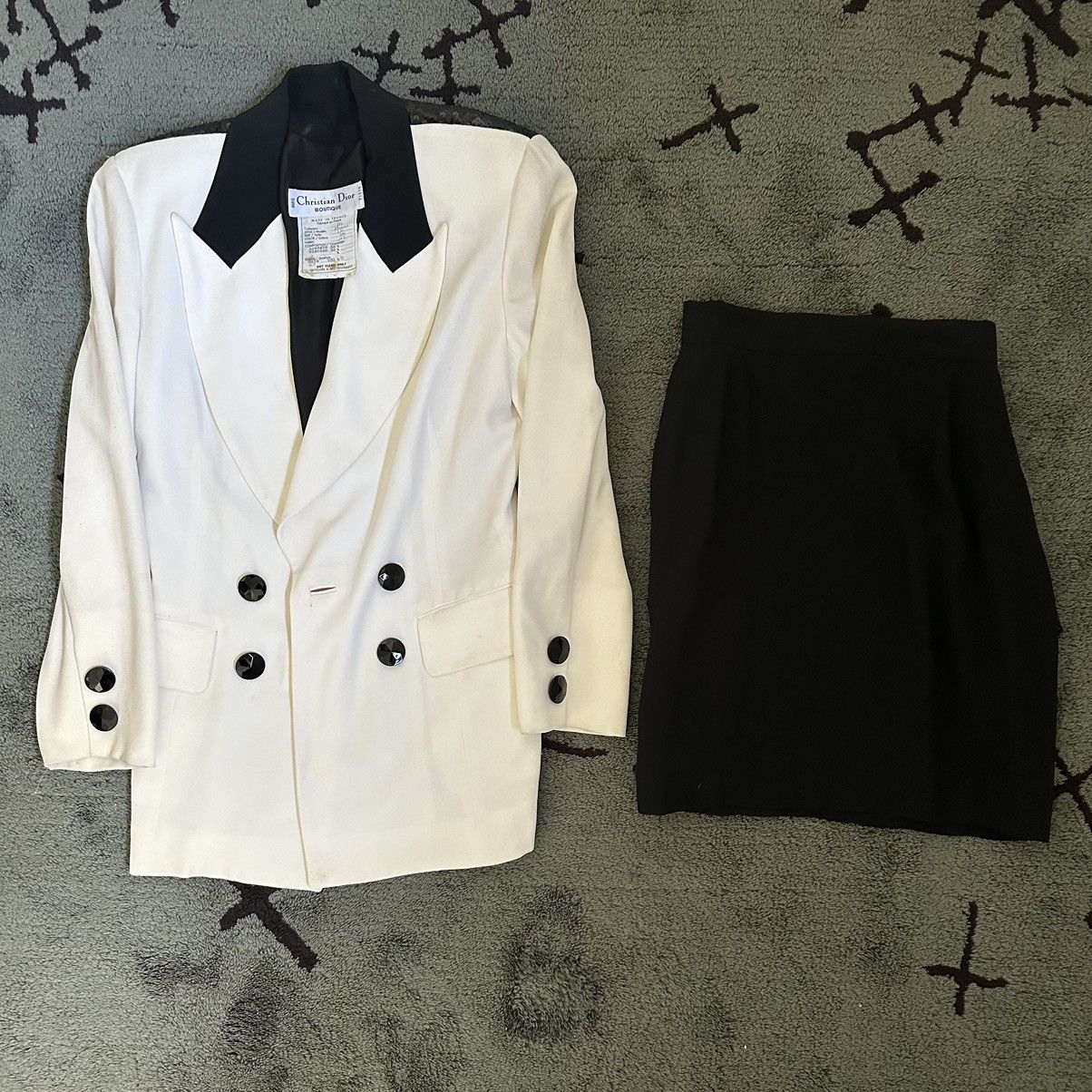 image of Christian Dior Cruise 1995 Archive Suit Ferre Era Vintage in White, Women's (Size Small)