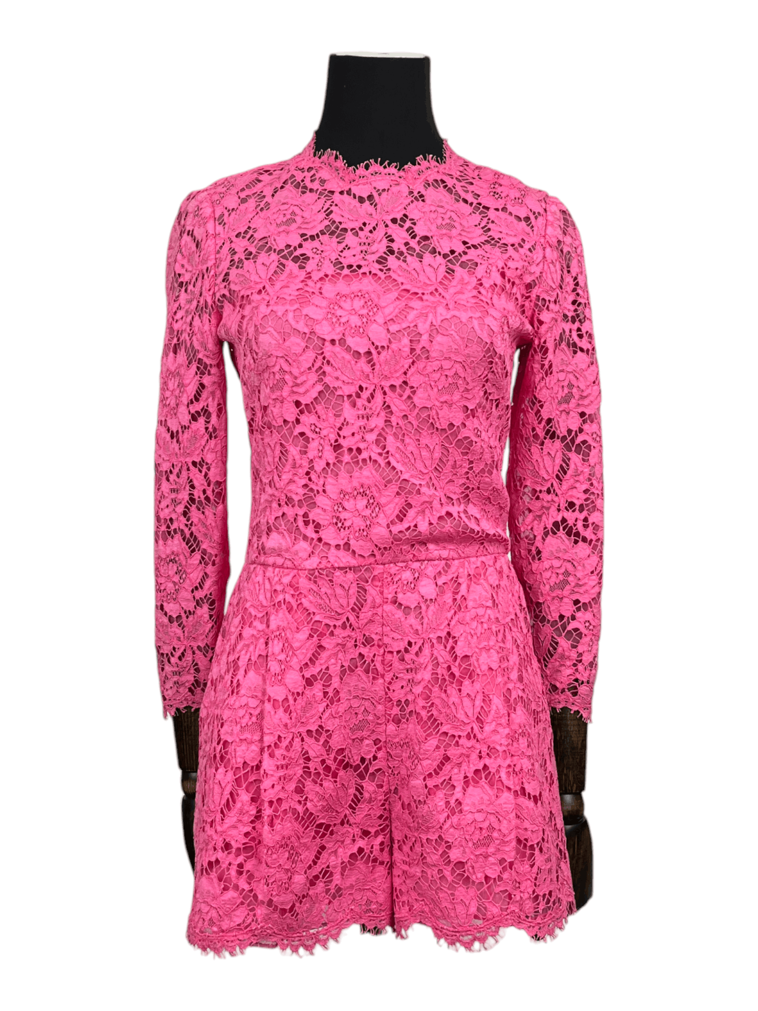 Valentino Valentino Fuscia Classic Lace One-Pc Shorts Size XS / US 0-2 / IT 36-38 - 1 Thumbnail