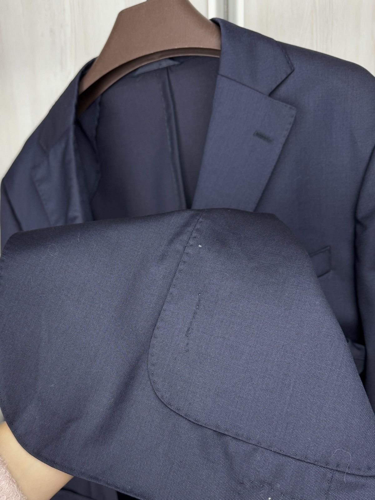 Other Artu Napoli Navy Blue unlined travel jacket wool blazer Size 48R - 13 Thumbnail