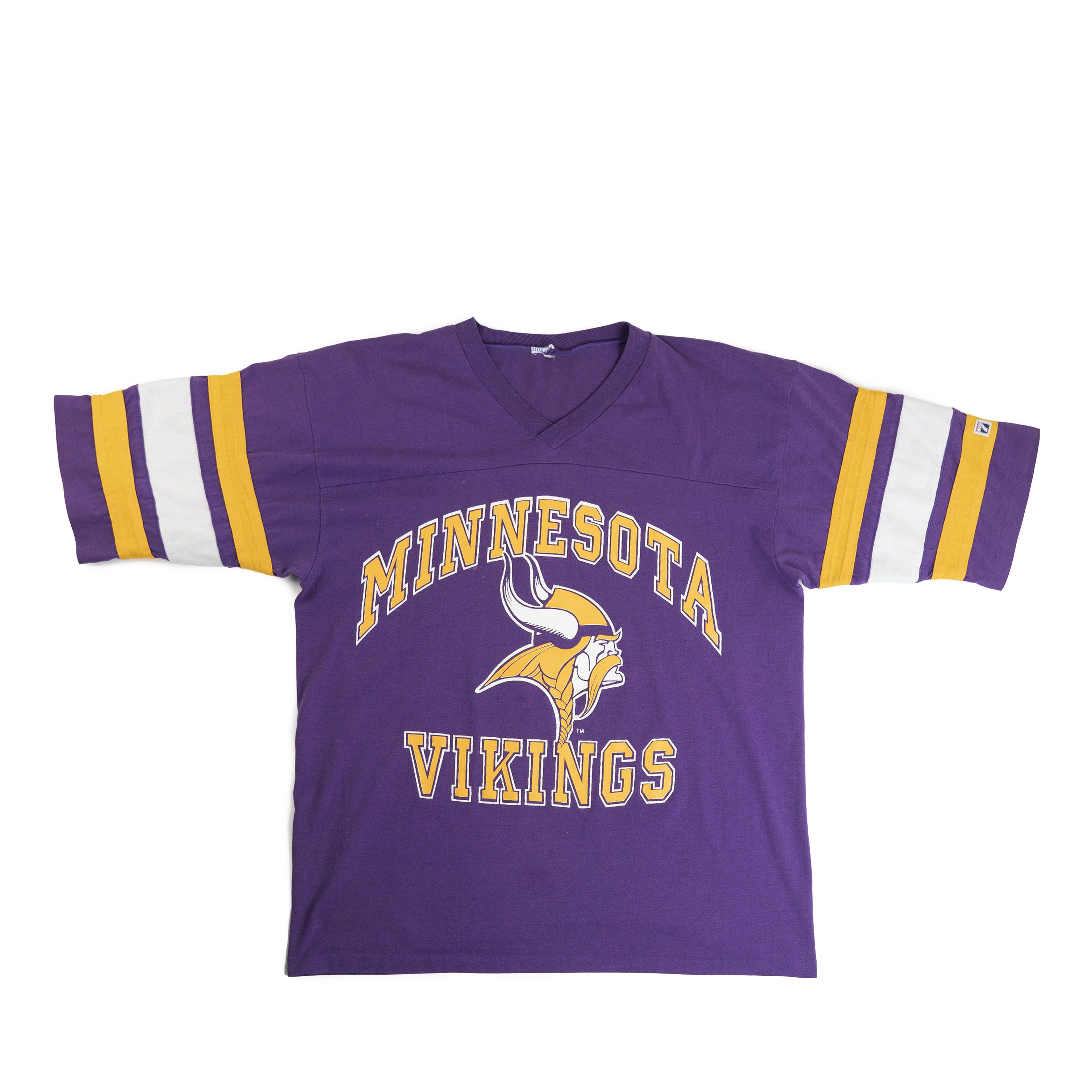 Logo 7 Vintage 1990's Minnesota Vikings V Neck Football Shirt Size US M / EU 48-50 / 2 - 1 Thumbnail
