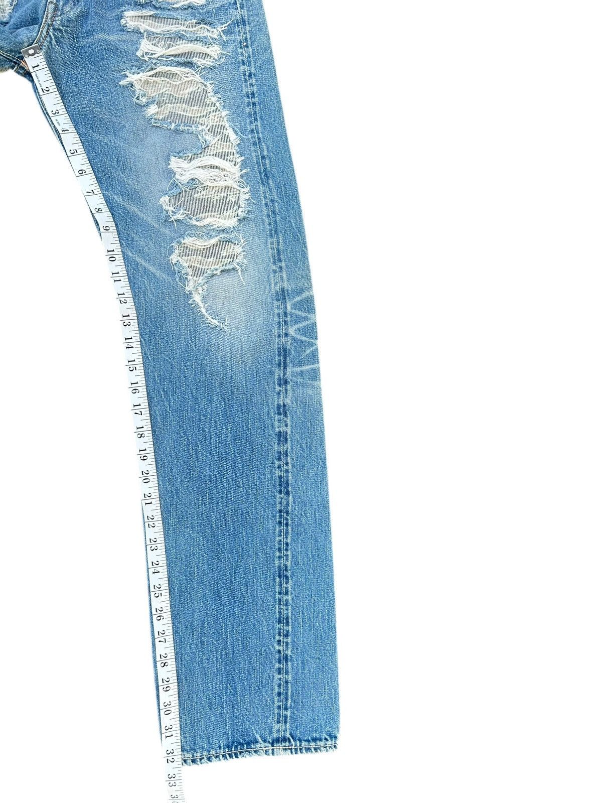 Kapital Thrashed Vintage Full Count Selvedge Repair Denim Jeans Size US 30 / EU 46 - 21 Thumbnail