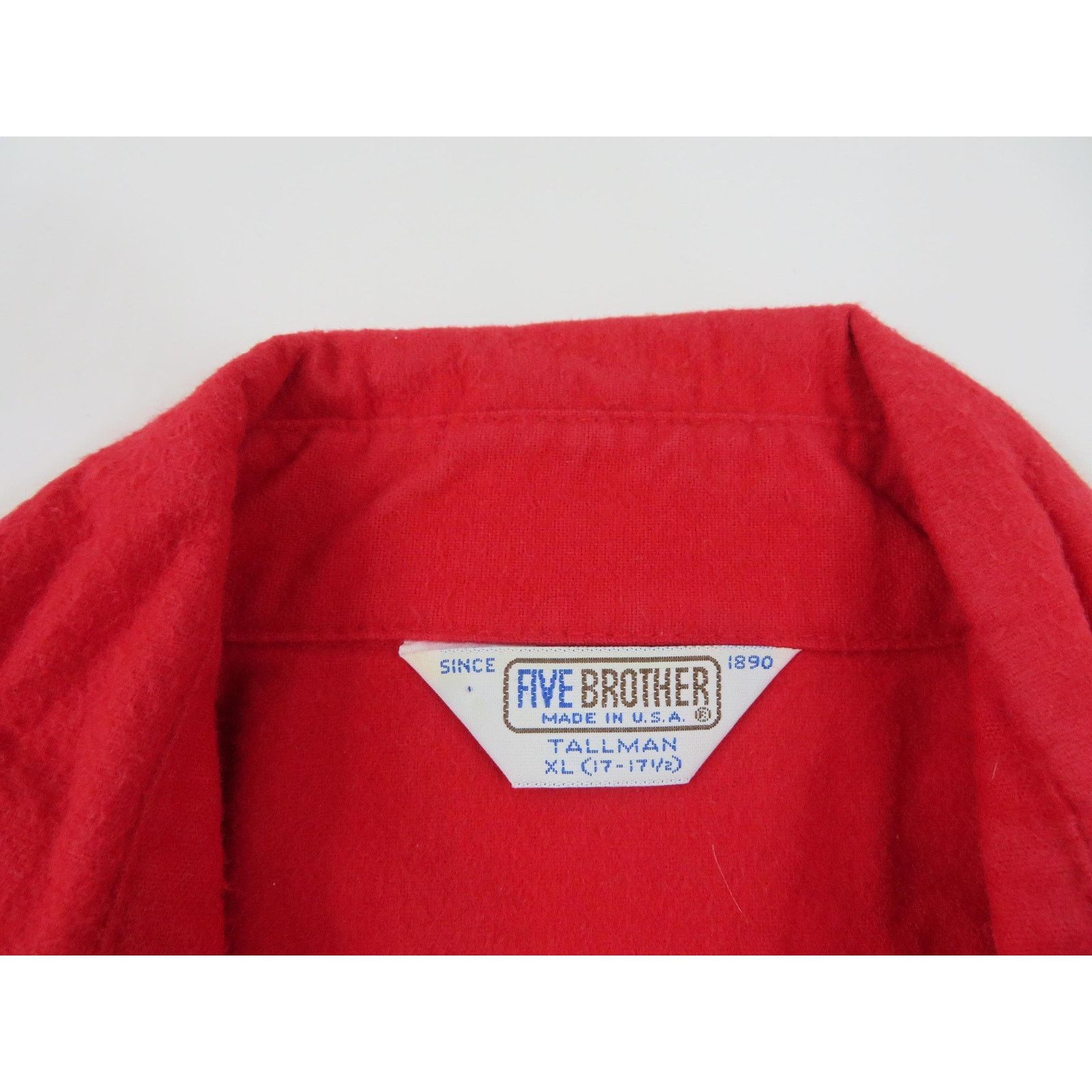 Other Five Brother Flannel Shirt Red Sz Tall XL 17-17 1/2 1990s Size US XL / EU 56 / 4 - 3 Thumbnail