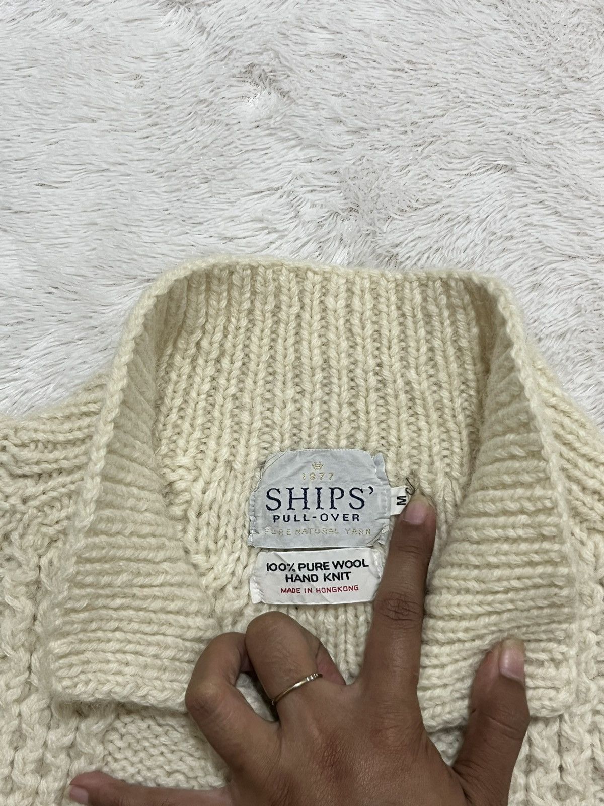 SHIPS Vintage SHIPS Japan Heavyweight Hand-Knit Wool Cardigan Size US M / EU 48-50 / 2 - 5 Thumbnail