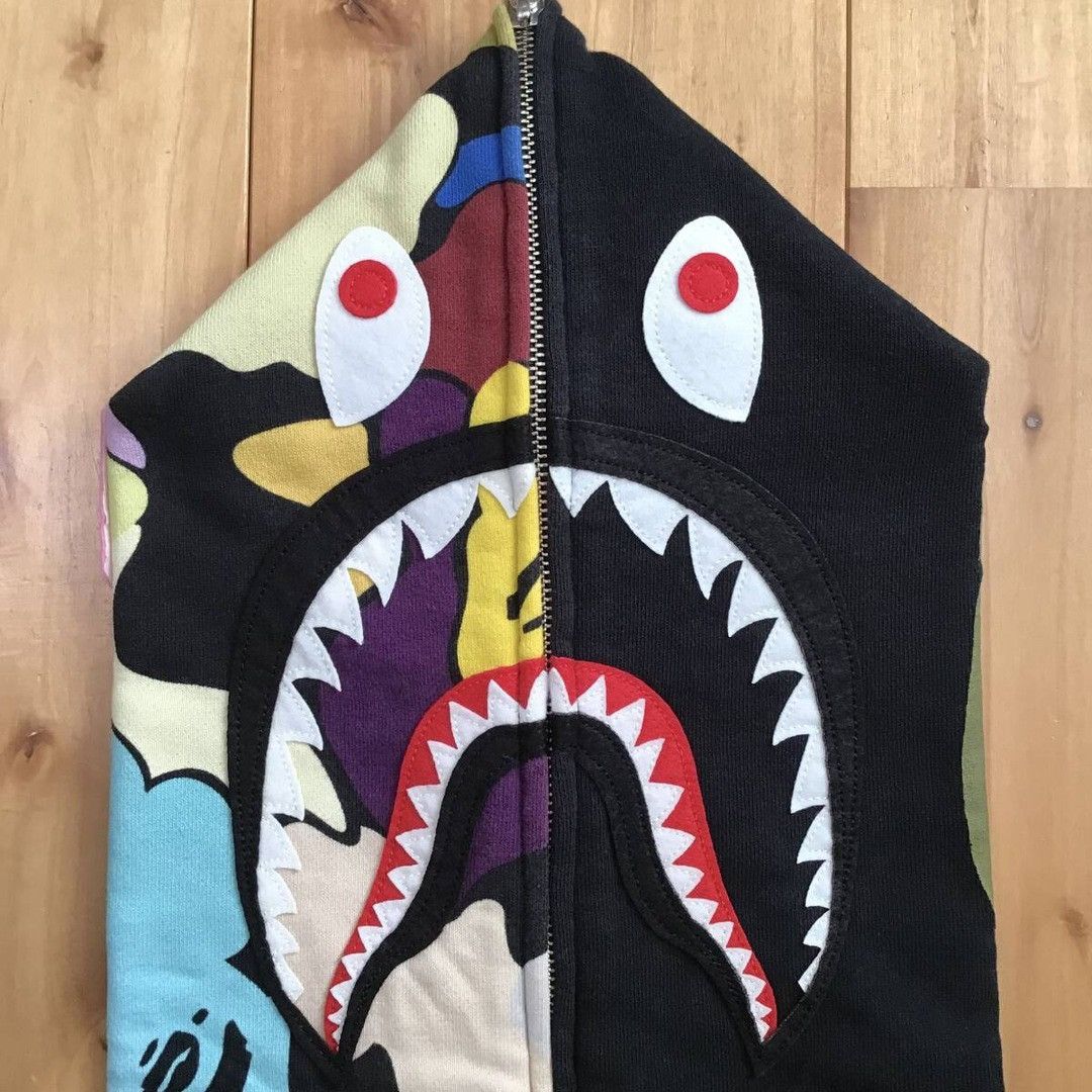 Bape × Nigo BAPE Giant Multi Camo Shark Full Zip Hoodie a bathing ape Size US M / EU 48-50 / 2 - 3 Thumbnail