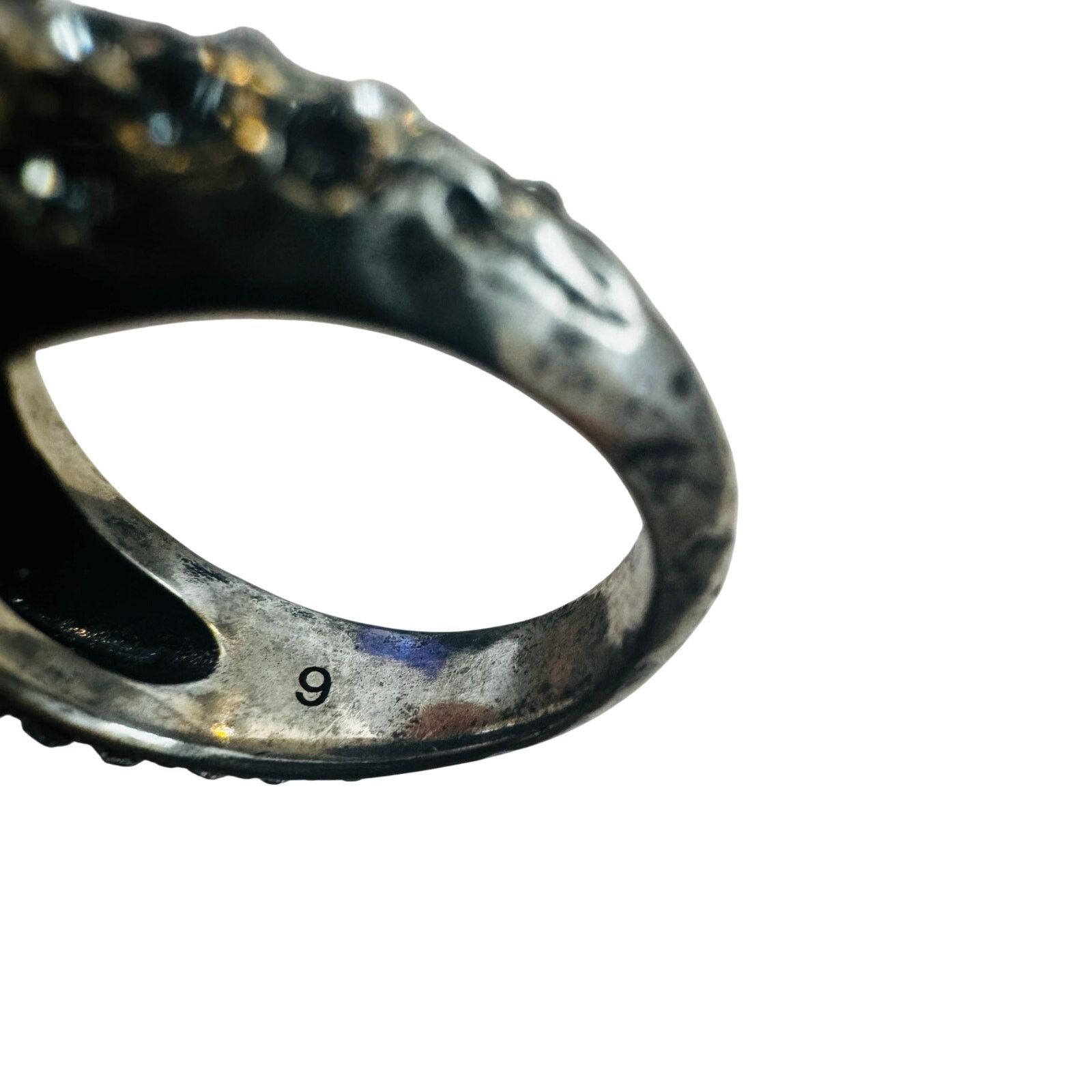 Saint Laurent Paris Saint Laurent Bumpy Rhinestone Silver Ring Size ONE SIZE - 5 Thumbnail
