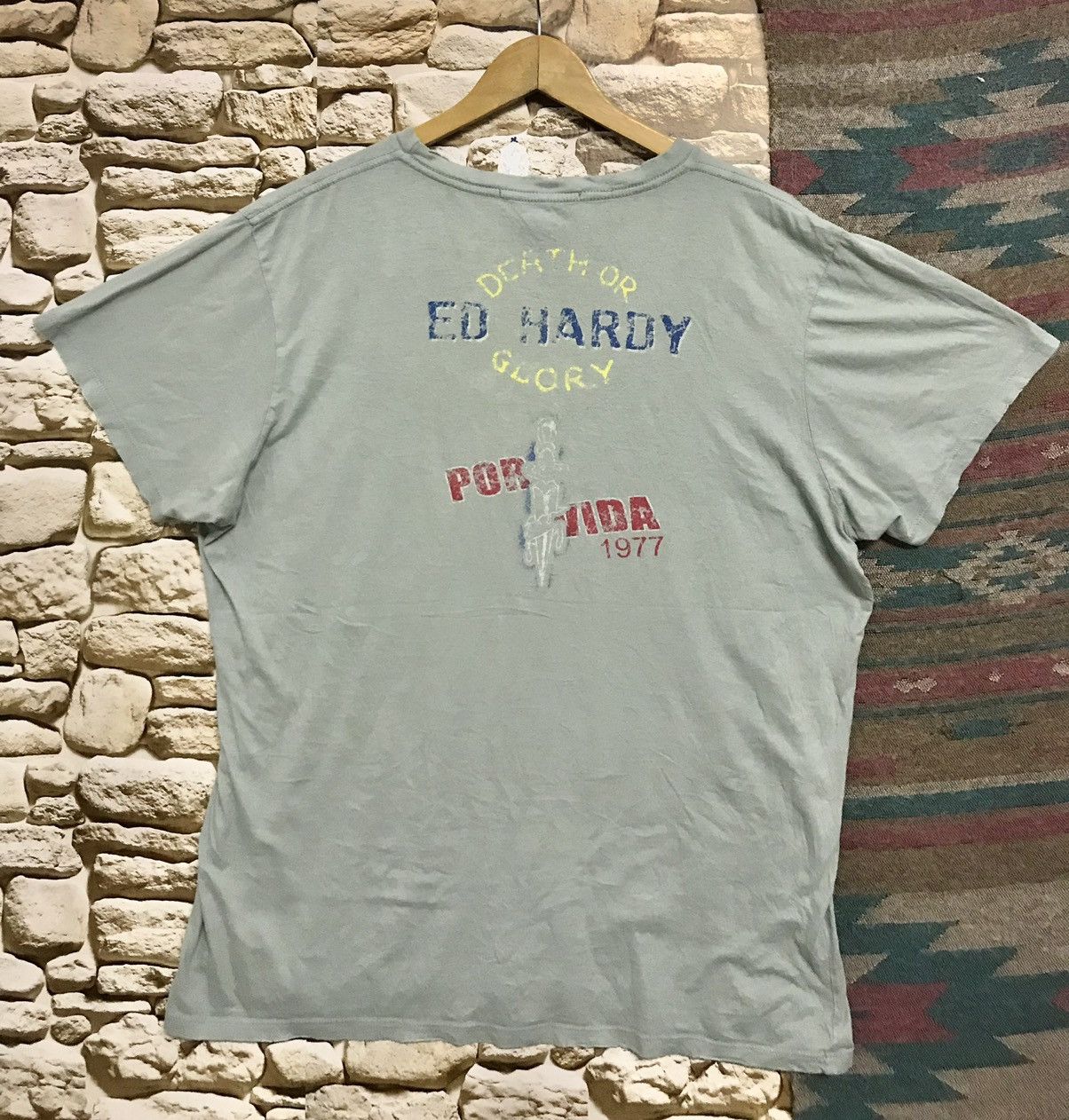 Ed Hardy Ed Hardy Death Or Glory Tour 77 Distress Design Size US XXL / EU 58 / 5 - 2 Thumbnail