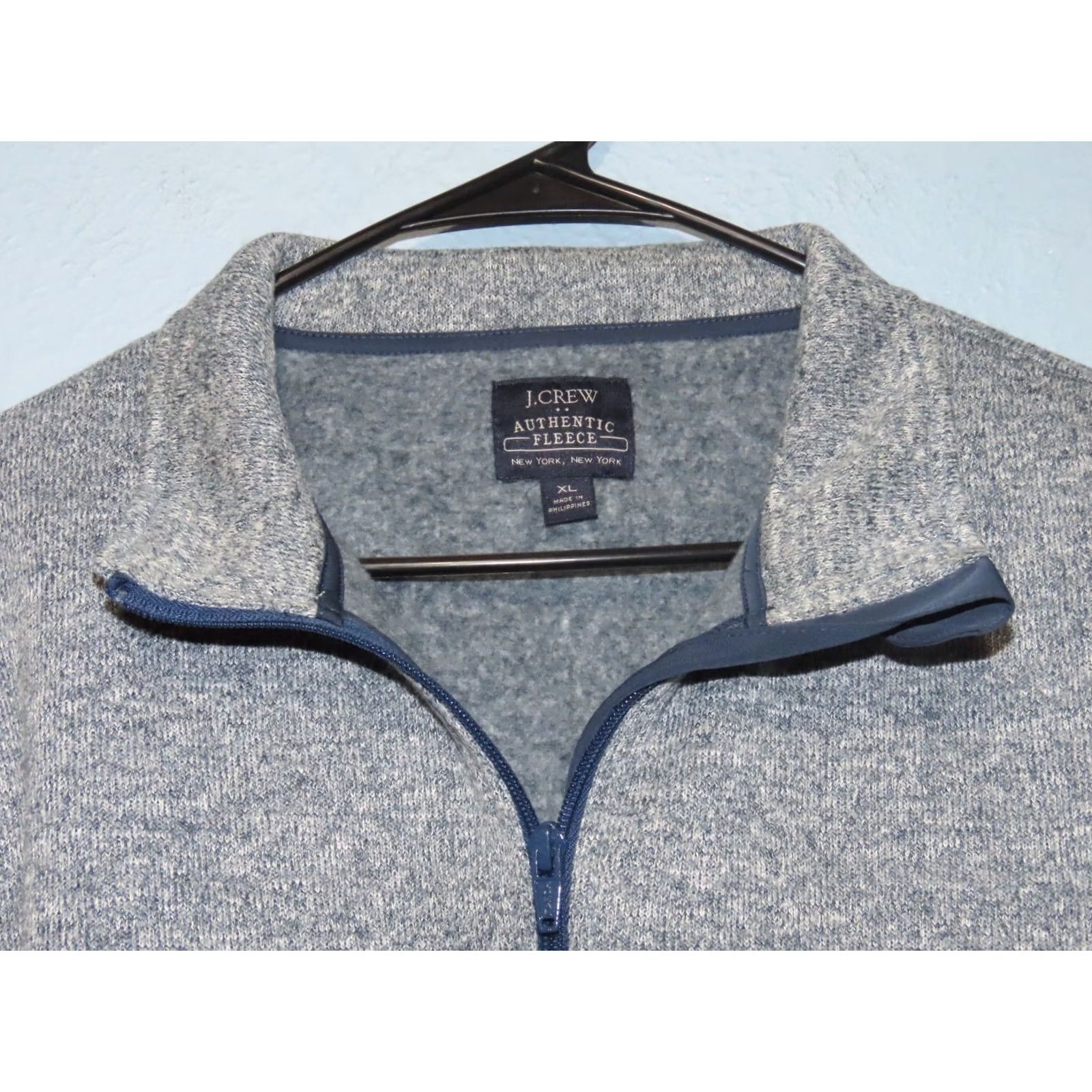 J.Crew J.CREW Authentic Sweater Men XL Marled Fleece Mock Neck Pullover Gray Solid Long Sleeve Casual Knit Size US XL / EU 56 / 4 - 4 Thumbnail