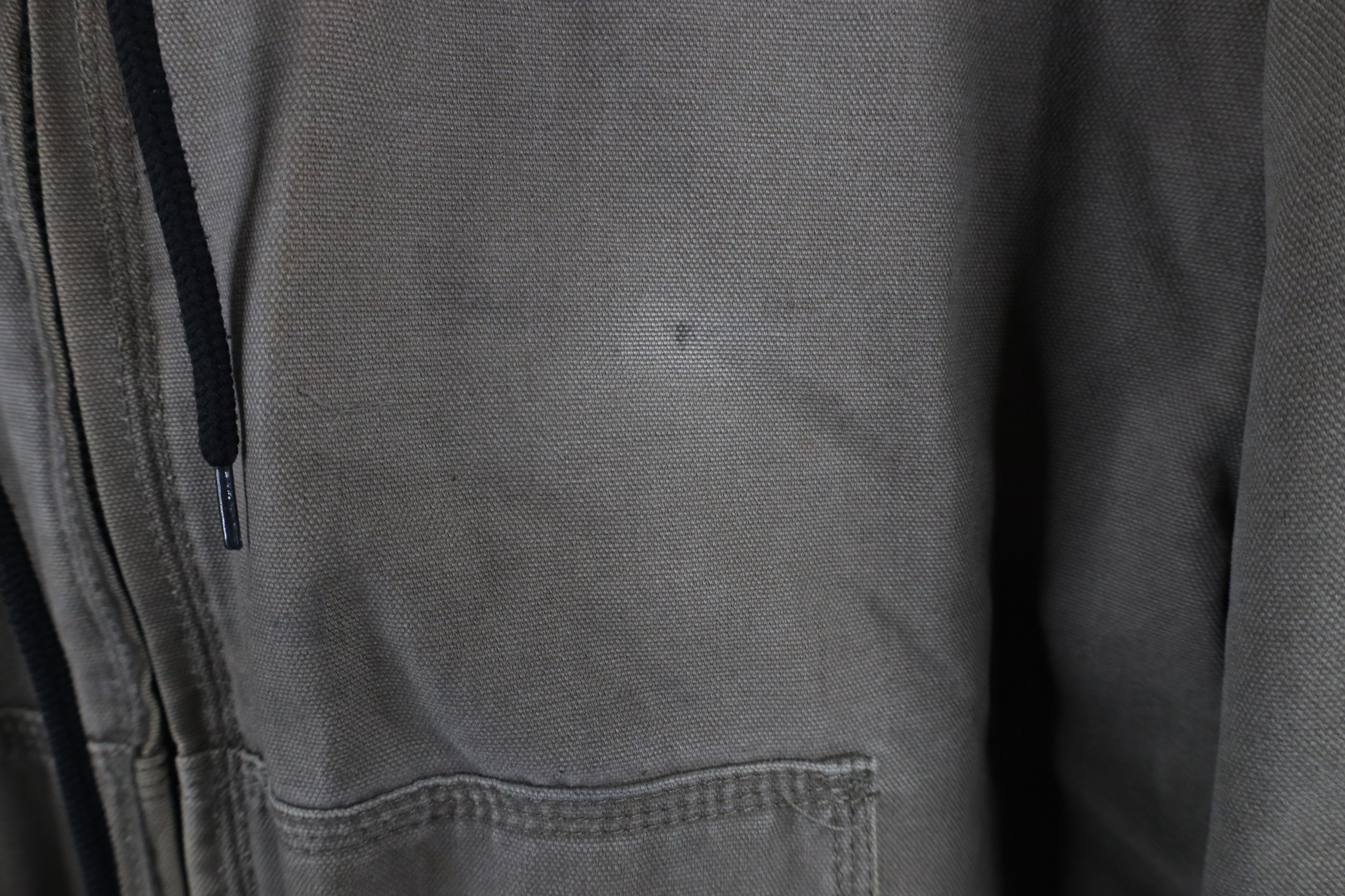 Vintage Vintage 90s Y2K Streetwear Quilted Canvas Hooded Jacket Size US L / EU 52-54 / 3 - 4 Thumbnail