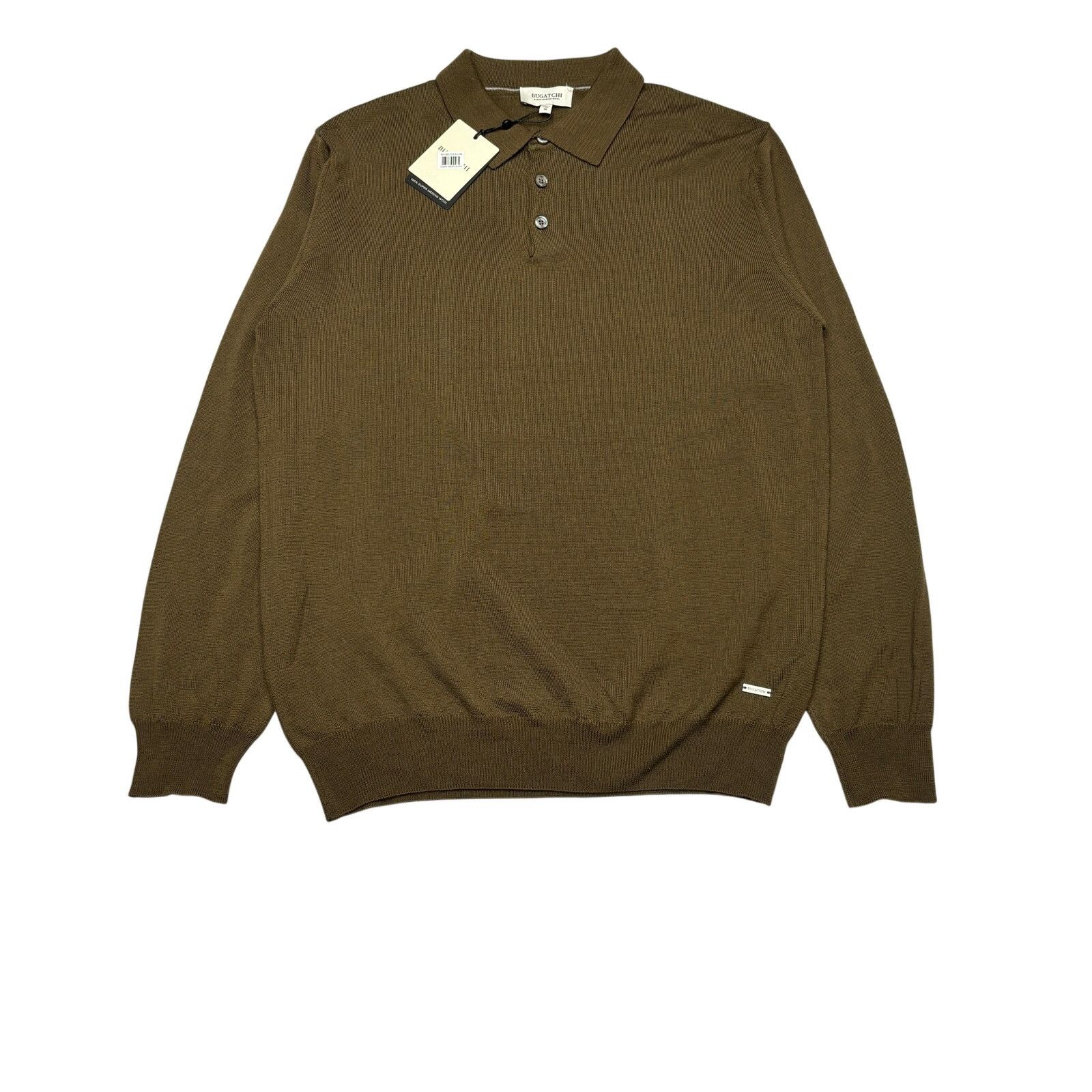 BUGATCHI NWT Bugatchi Super Merino Solid Polo Sweater Men's Medium Size US M / EU 48-50 / 2 - 1 Thumbnail