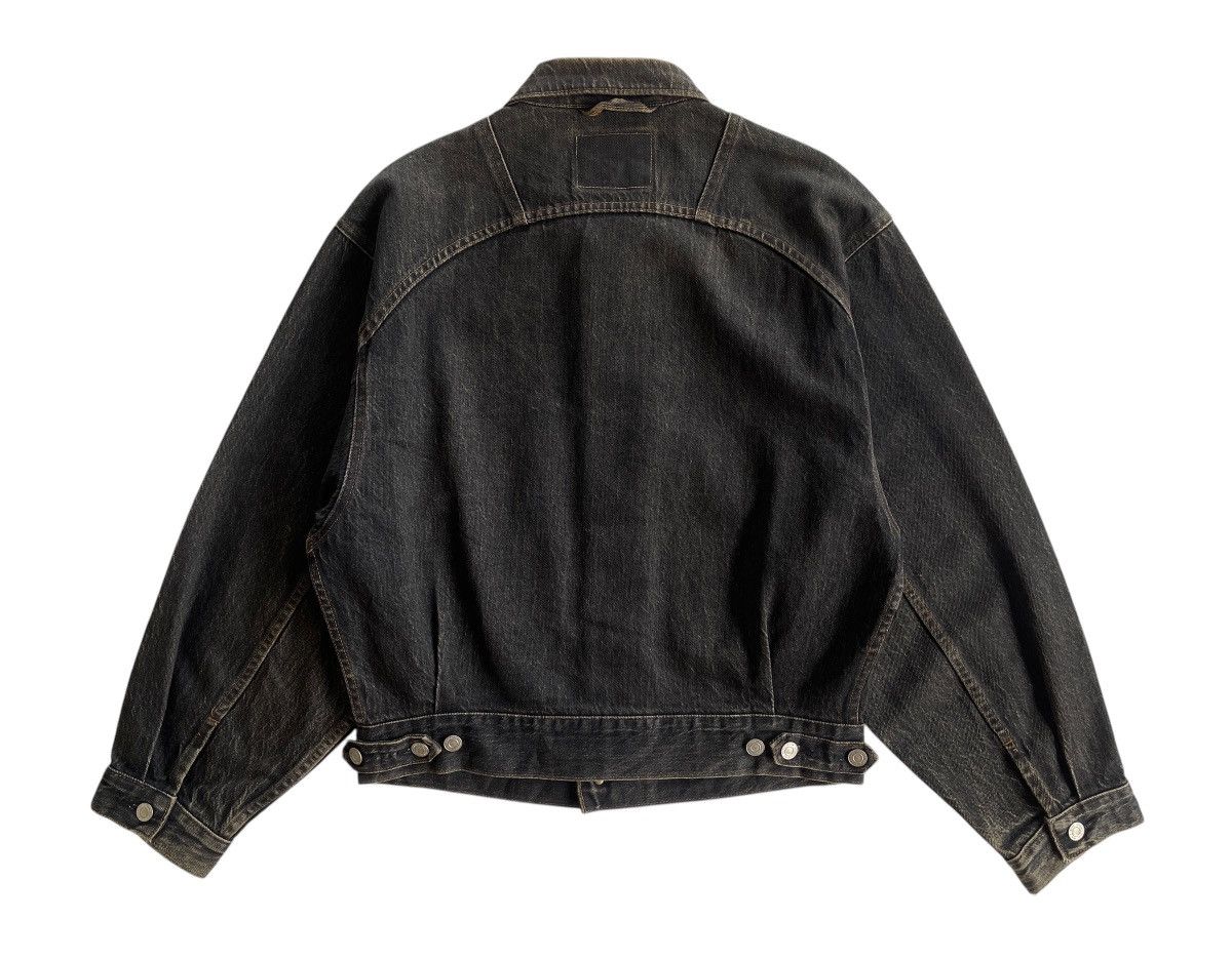 Japanese Brand Lucky Dark Dust Denim Trucker Baggy Jacket Size US M / EU 48-50 / 2 - 3 Thumbnail