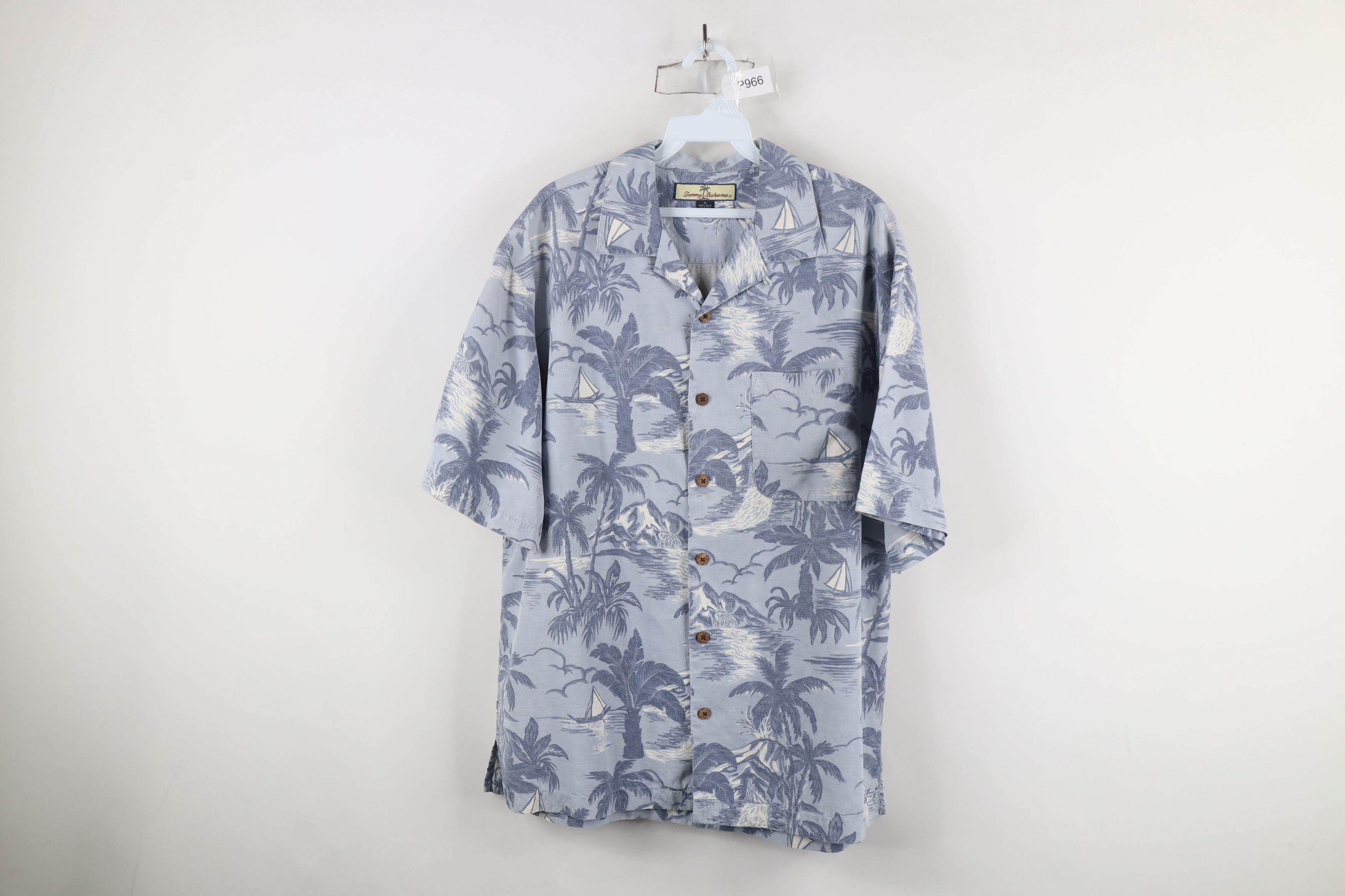 Tommy Bahama × Vintage Vintage 90s Tommy Bahama Collar Silk Sailing Button Shirt Size US M / EU 48-50 / 2 - 1 Thumbnail