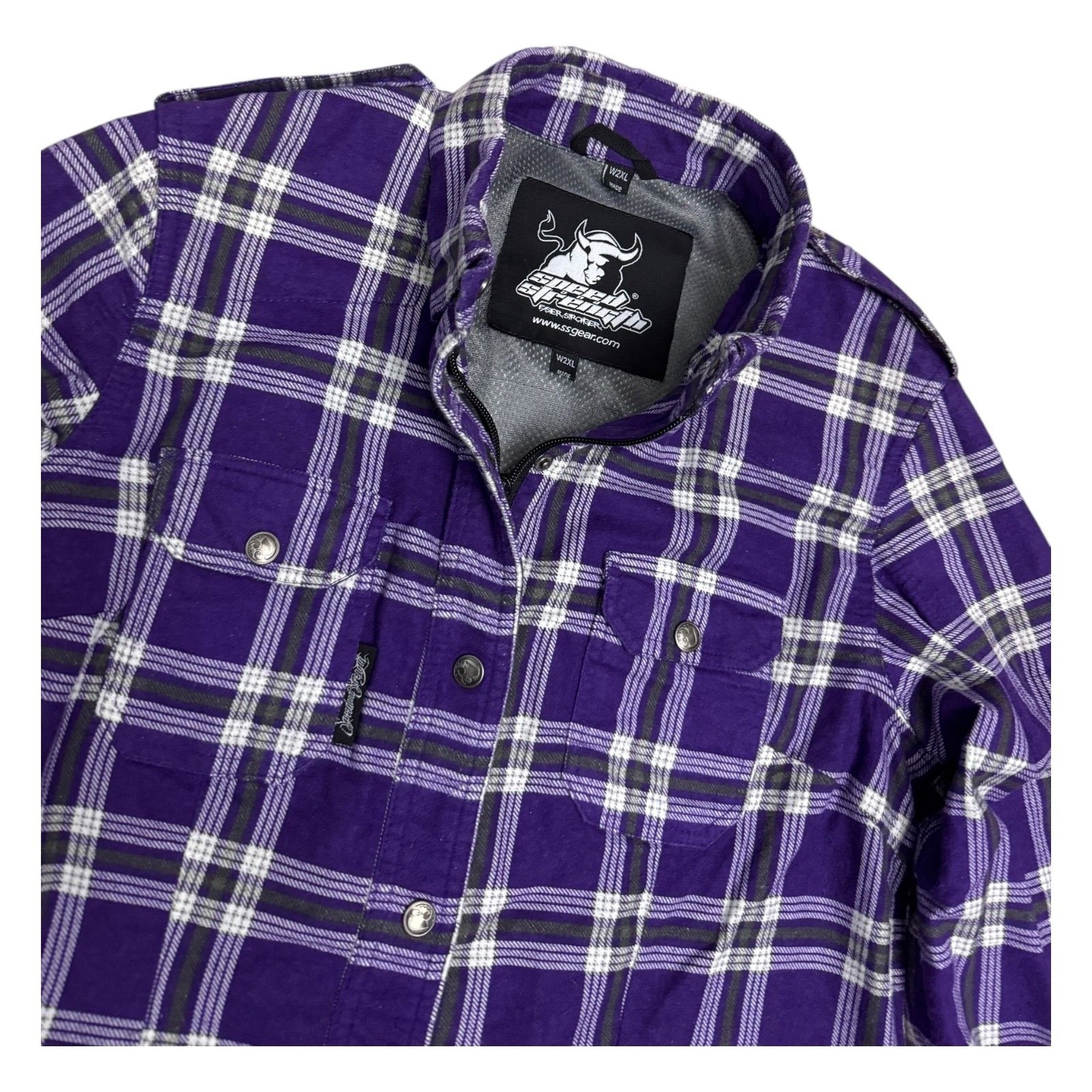 Other SPEED & STRENGTH Smokin Aces Plaid Motorcycle Jacket 2XL Size XXL / US 16-18 / IT 52-54 - 2 Thumbnail