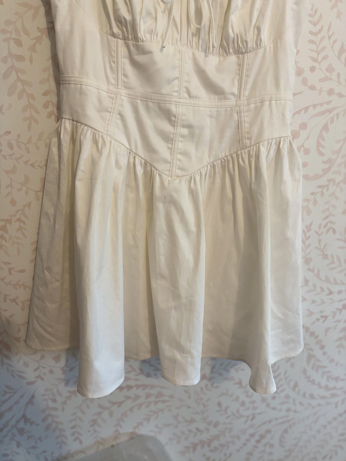Designer NWOT For Love and Lemons White Corset Peasent Dress Size M / US 6-8 / IT 42-44 - 3 Thumbnail